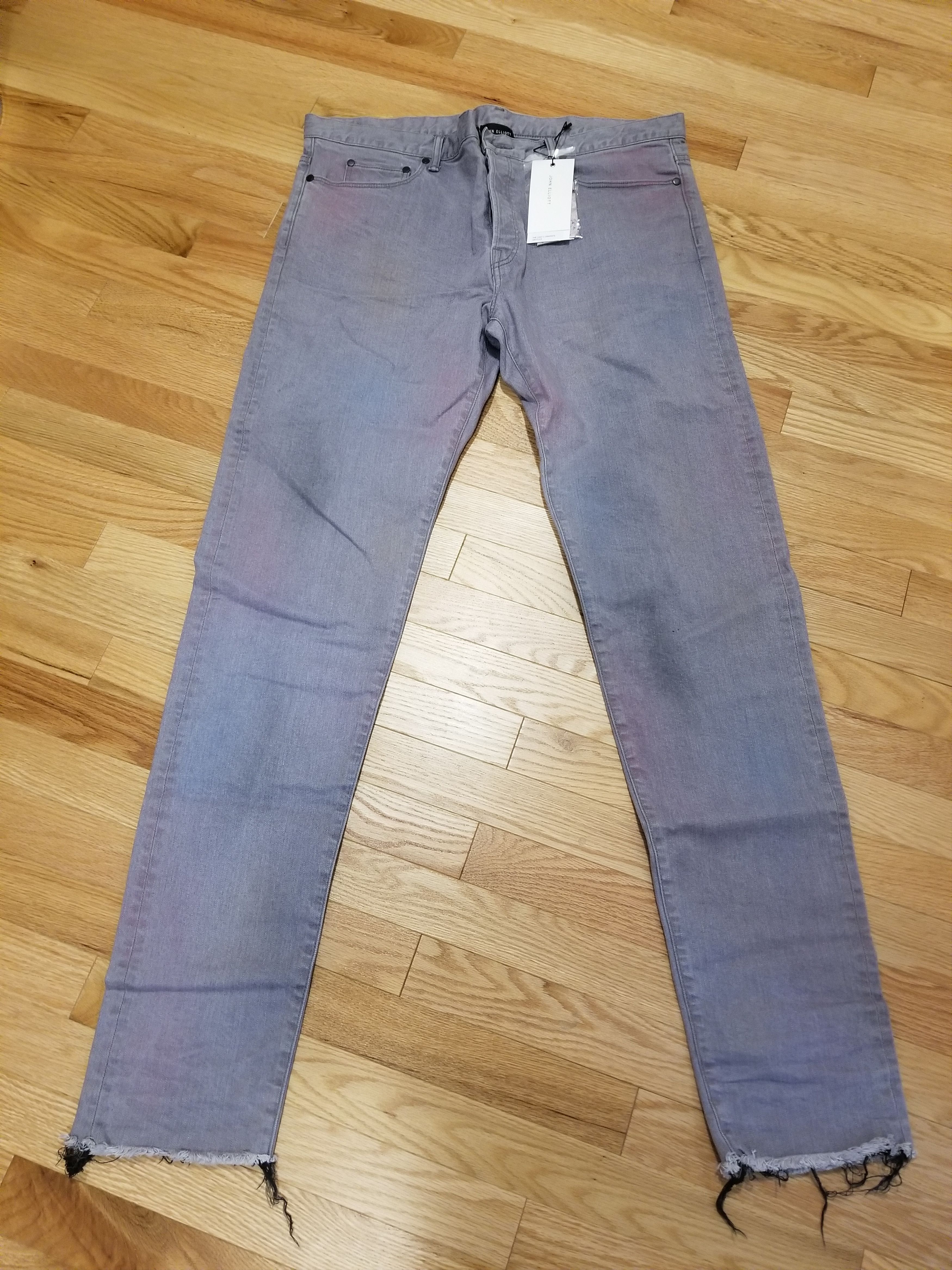 John Elliott Grey & Pink Dye " The Cast 2 " Jeans Size US 36 / EU 52 - 3 Thumbnail
