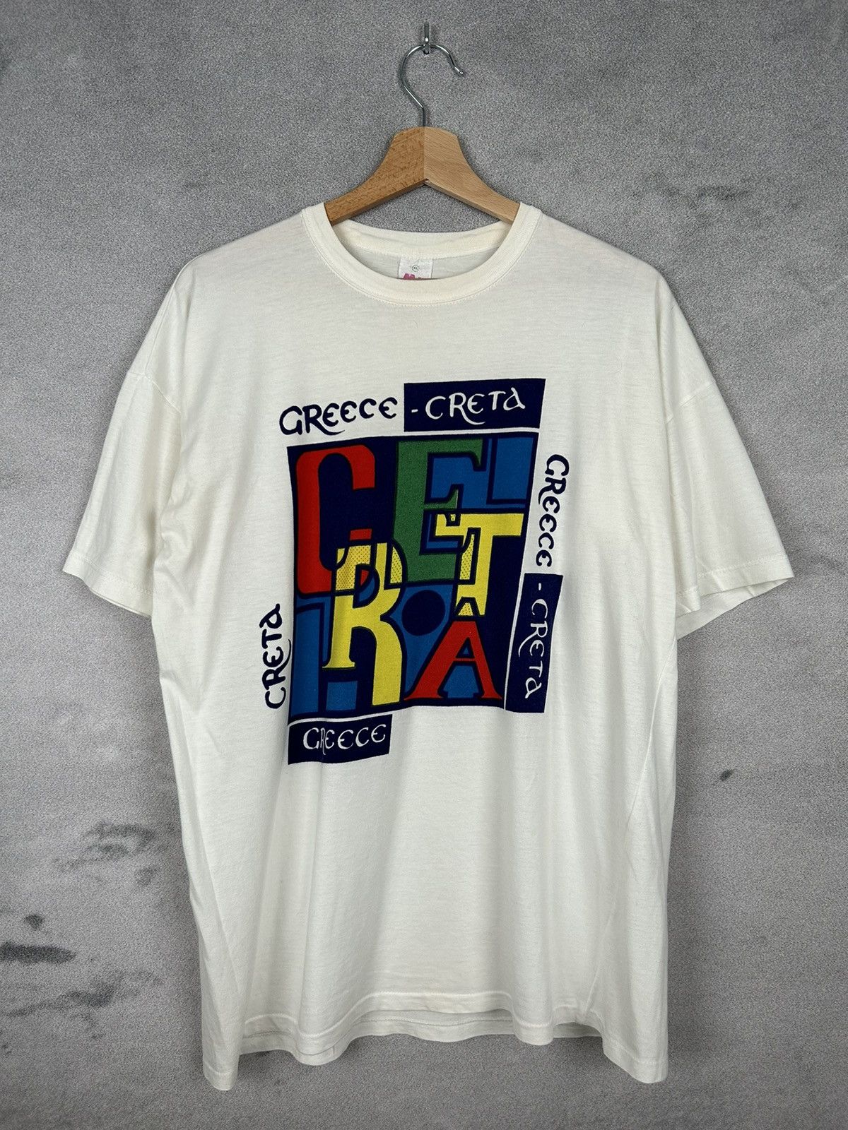 Vintage Vintage Greece Crete Tourist Tee Graphic 90s Size US XL / EU 56 / 4 - 1 Thumbnail