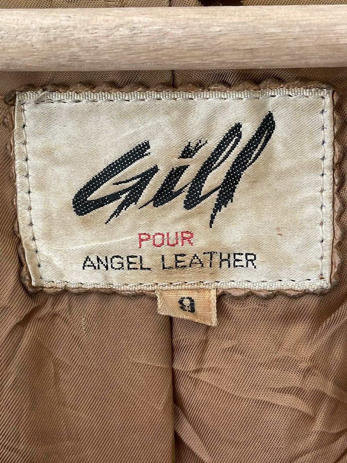 Vintage GILL POUR ANGEL LEATHER JACKET Size US M / EU 48-50 / 2 - 8 Thumbnail