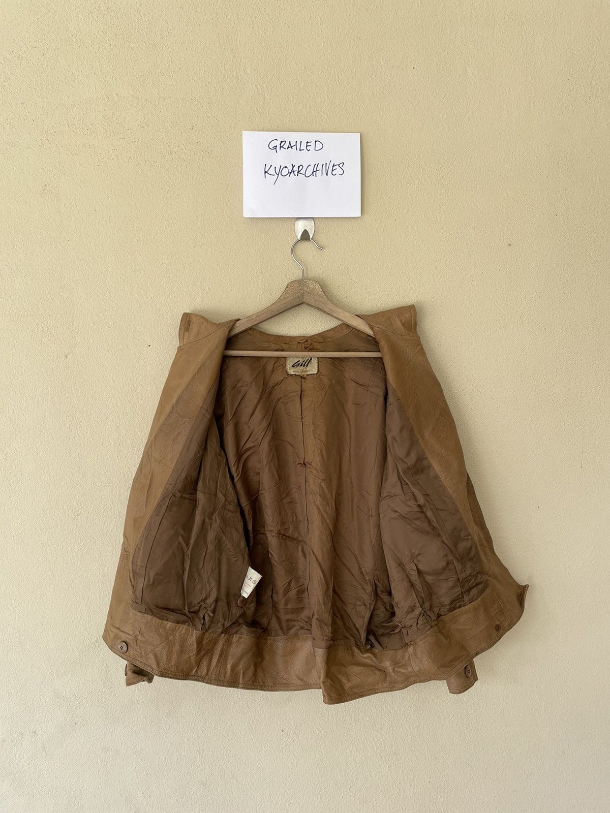Vintage GILL POUR ANGEL LEATHER JACKET Size US M / EU 48-50 / 2 - 6 Thumbnail