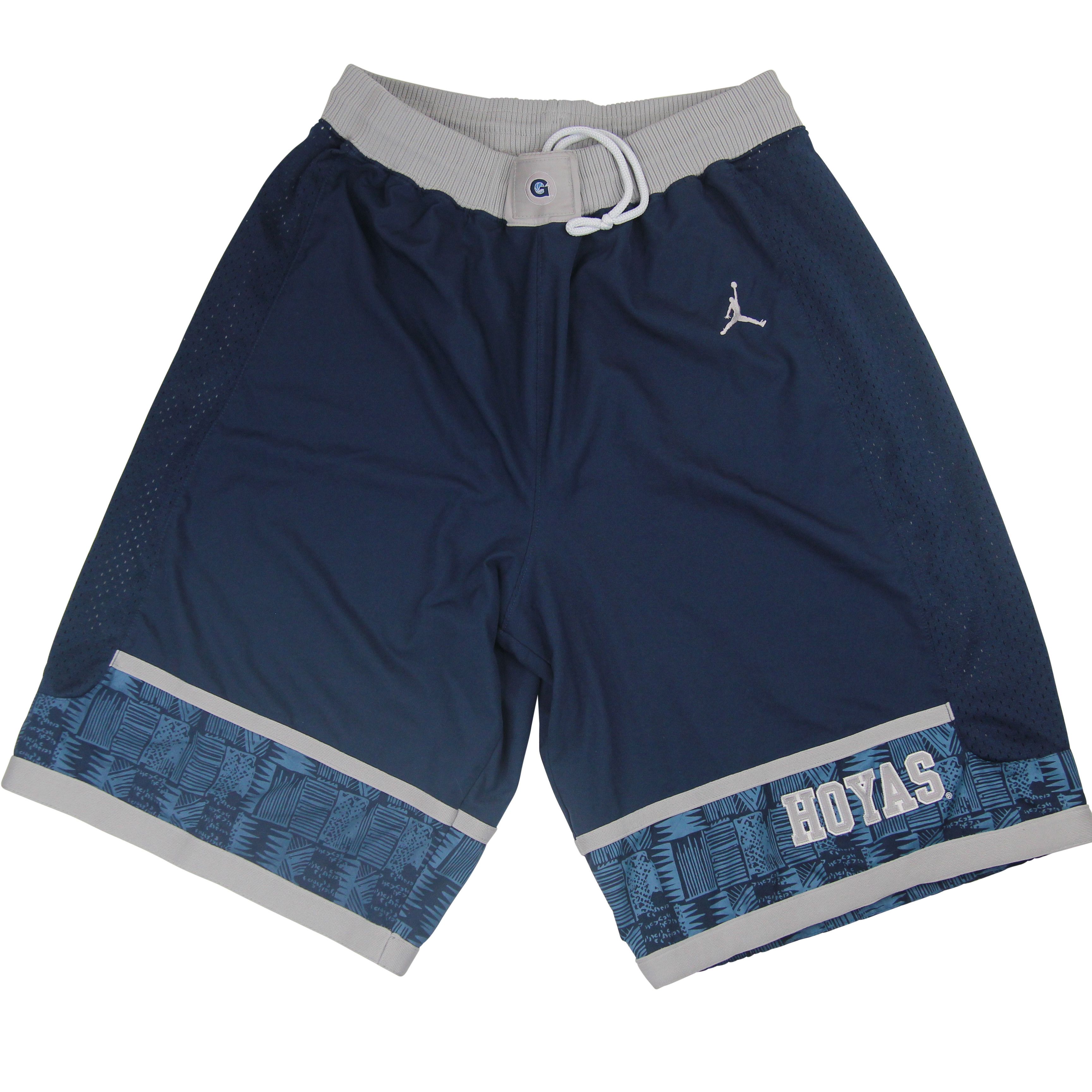 Pre-owned Jordan Nike Vintage Nike Jordan Georgetown Hoyas Basketball Shorts In Blue
