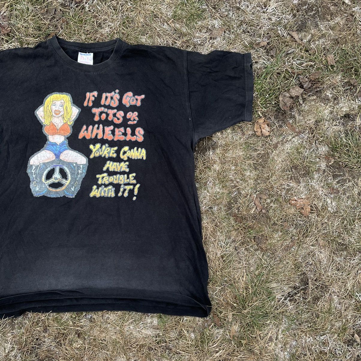 Vintage Vintage 90s Sun Faded Graphic Tee Streetwear Grunge Boxy L Size US L / EU 52-54 / 3 - 3 Thumbnail