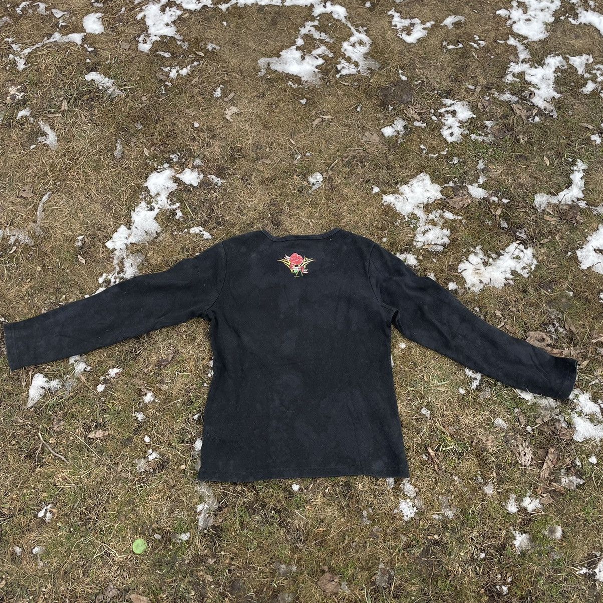 Vintage Vintage 90s Goth Graphic Tee Sun Faded Black Workwear Boxy S Size US S / EU 44-46 / 1 - 6 Thumbnail