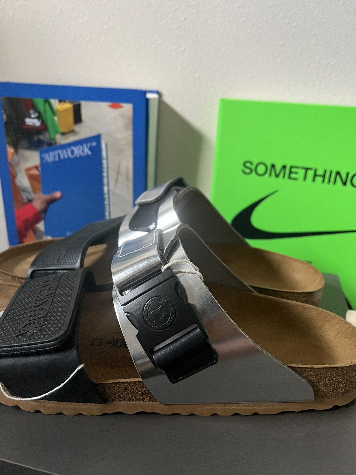 Birkenstock × Rick Owens Rick Owens Birkenstock Rotterdam Sandals Silver Size US 12 / EU 45 - 3 Thumbnail