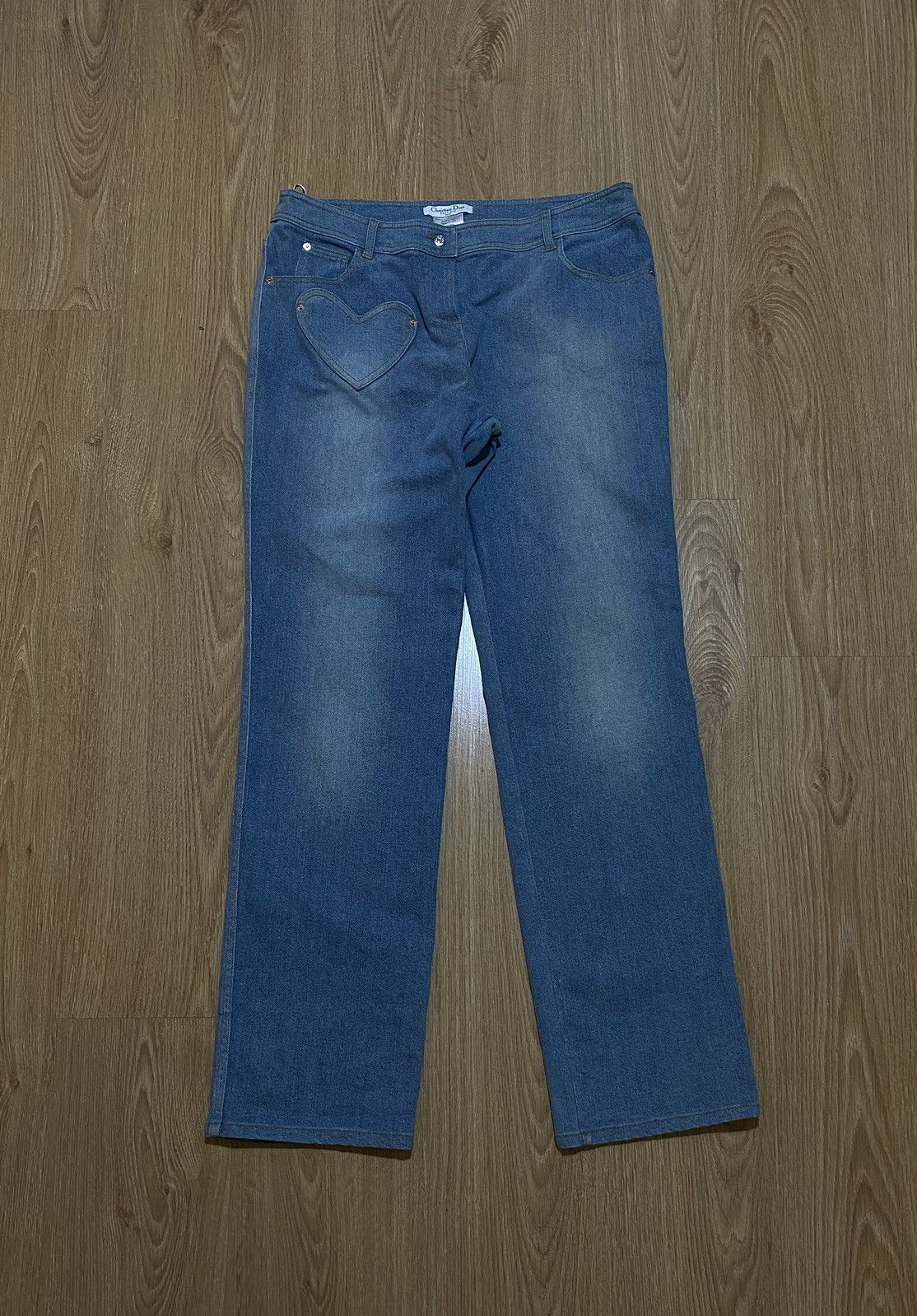 Christian Dior Monsieur × Dior Dior jeans denim hearts pockets vintage Size 34" / US 12 / IT 48 - 2 Thumbnail