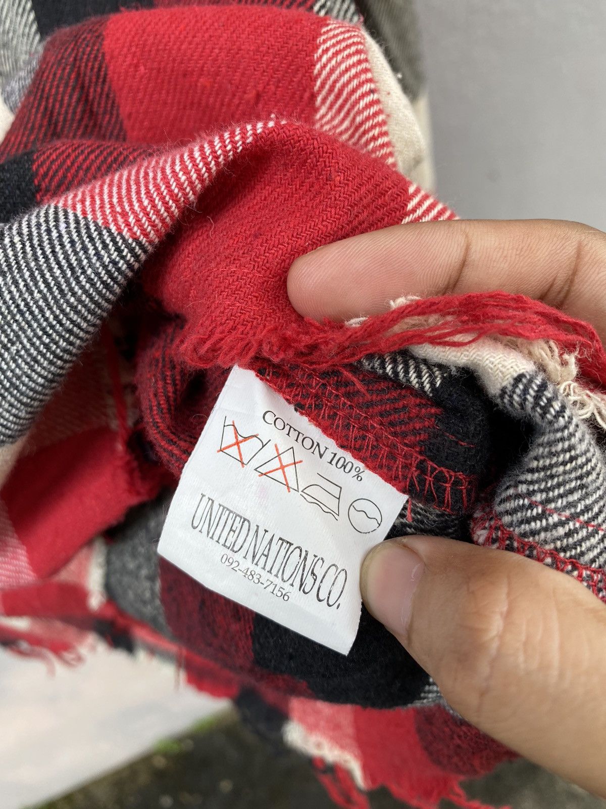 Jean-Michel Basquiat 💥BASQUIAT Distress Design Checked Flannel Size US L / EU 52-54 / 3 - 13 Thumbnail