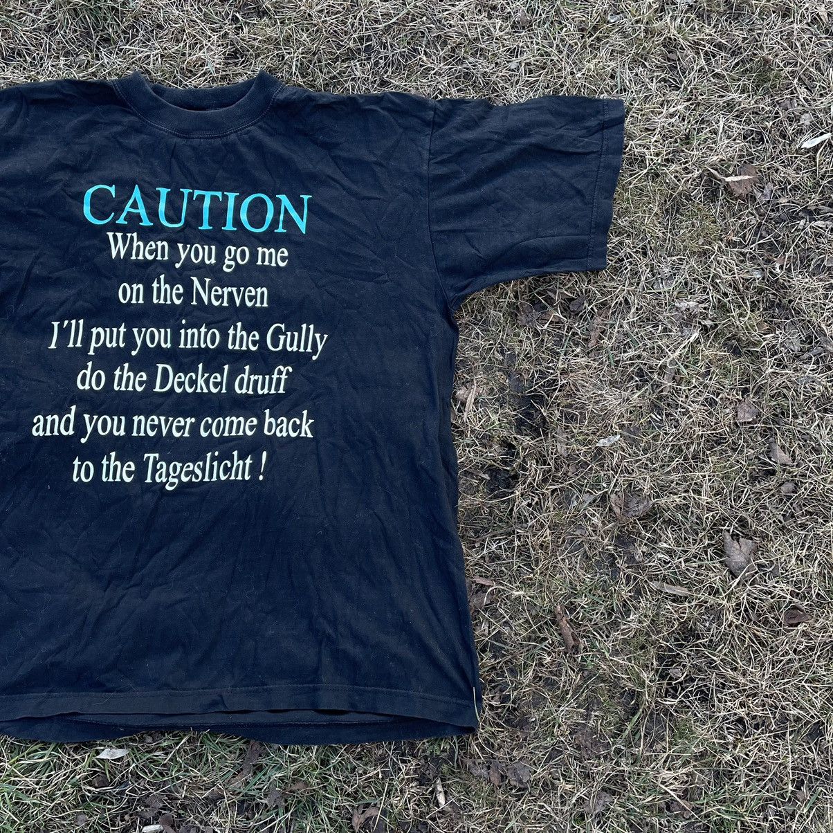 Vintage Vintage Y2K Graphic Tee Caution Warning Sun Faded Punk L Size US L / EU 52-54 / 3 - 2 Thumbnail
