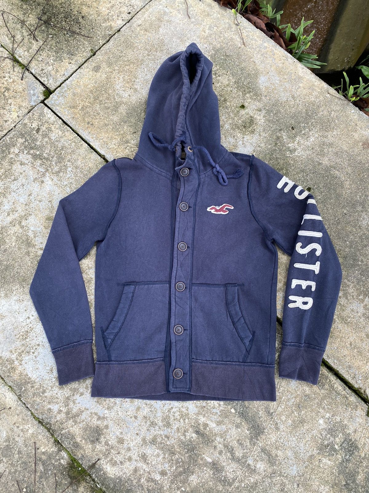 Hollister ⚡️Rare⚡️ Hollister Spellout Button Up Hoodies Size M / US 6-8 / IT 42-44 - 1 Thumbnail