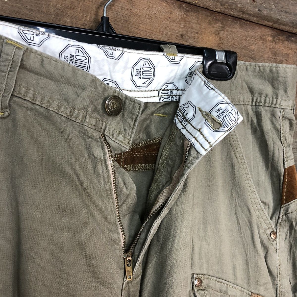 Edwin DLL Vtg Edwin Grey Multipocket Tactical Cargo Pants #c971 Size US 33 - 7 Thumbnail