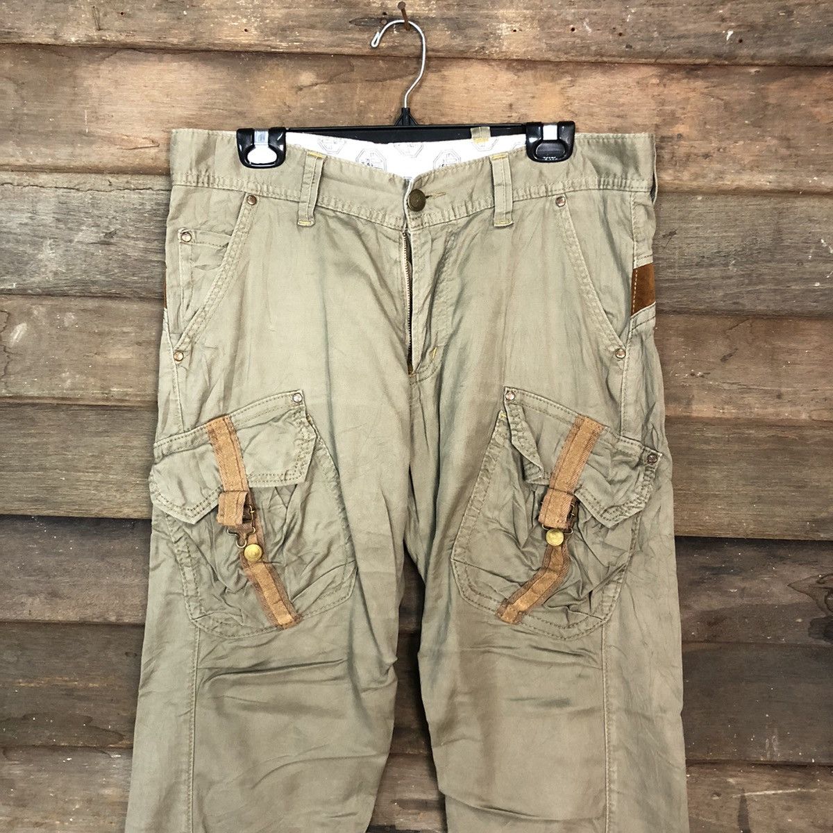 Edwin DLL Vtg Edwin Grey Multipocket Tactical Cargo Pants #c971 Size US 33 - 2 Thumbnail
