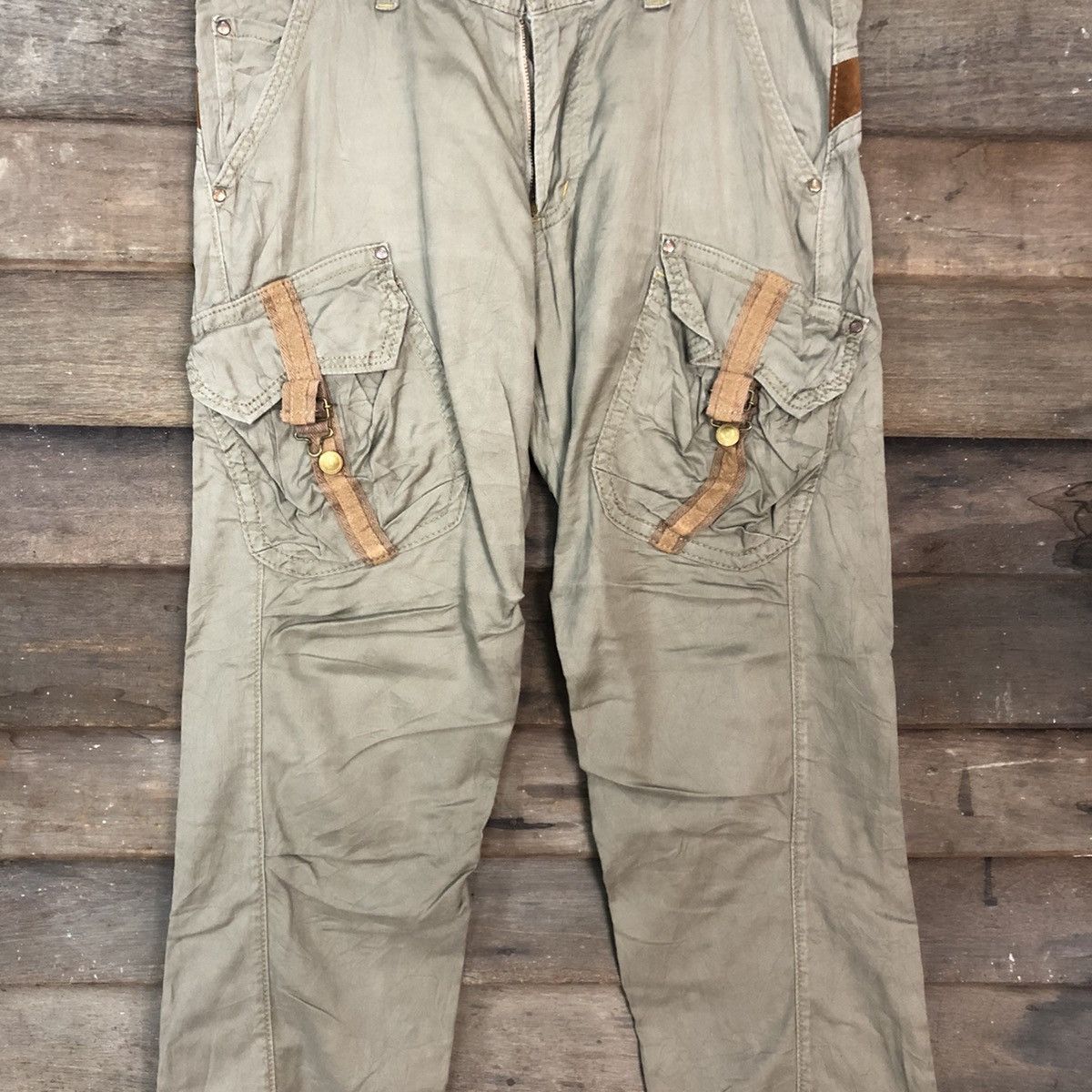 Edwin DLL Vtg Edwin Grey Multipocket Tactical Cargo Pants #c971 Size US 33 - 4 Thumbnail