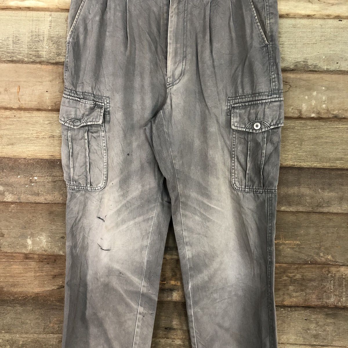 Japanese Brand D Xebex faded Grey Multipocket Tactical Cargo Pants #c966 Size US 31 - 4 Thumbnail