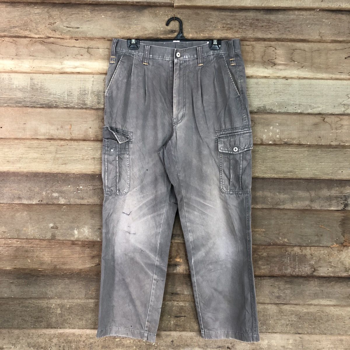 Japanese Brand D Xebex faded Grey Multipocket Tactical Cargo Pants #c966 Size US 31 - 1 Thumbnail