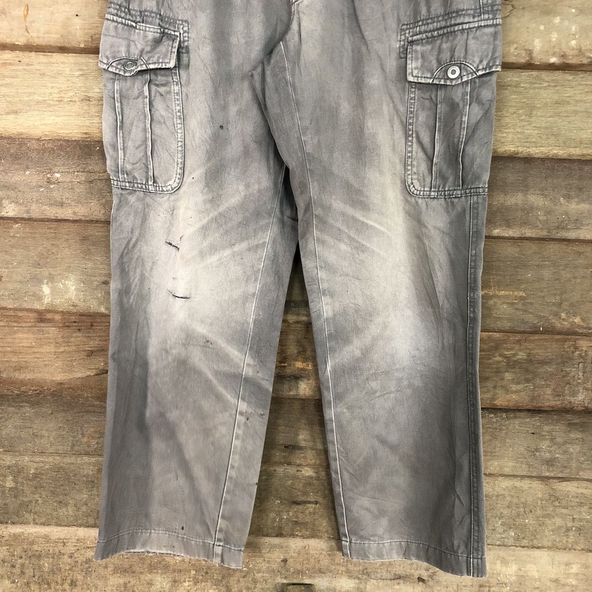 Japanese Brand D Xebex faded Grey Multipocket Tactical Cargo Pants #c966 Size US 31 - 3 Thumbnail