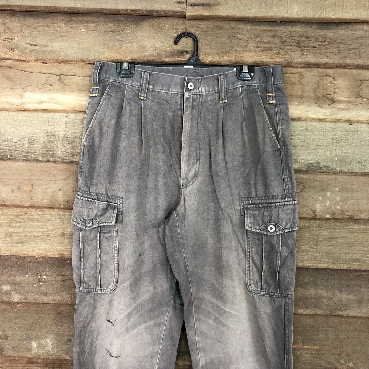 Japanese Brand D Xebex faded Grey Multipocket Tactical Cargo Pants #c966 Size US 31 - 2 Thumbnail