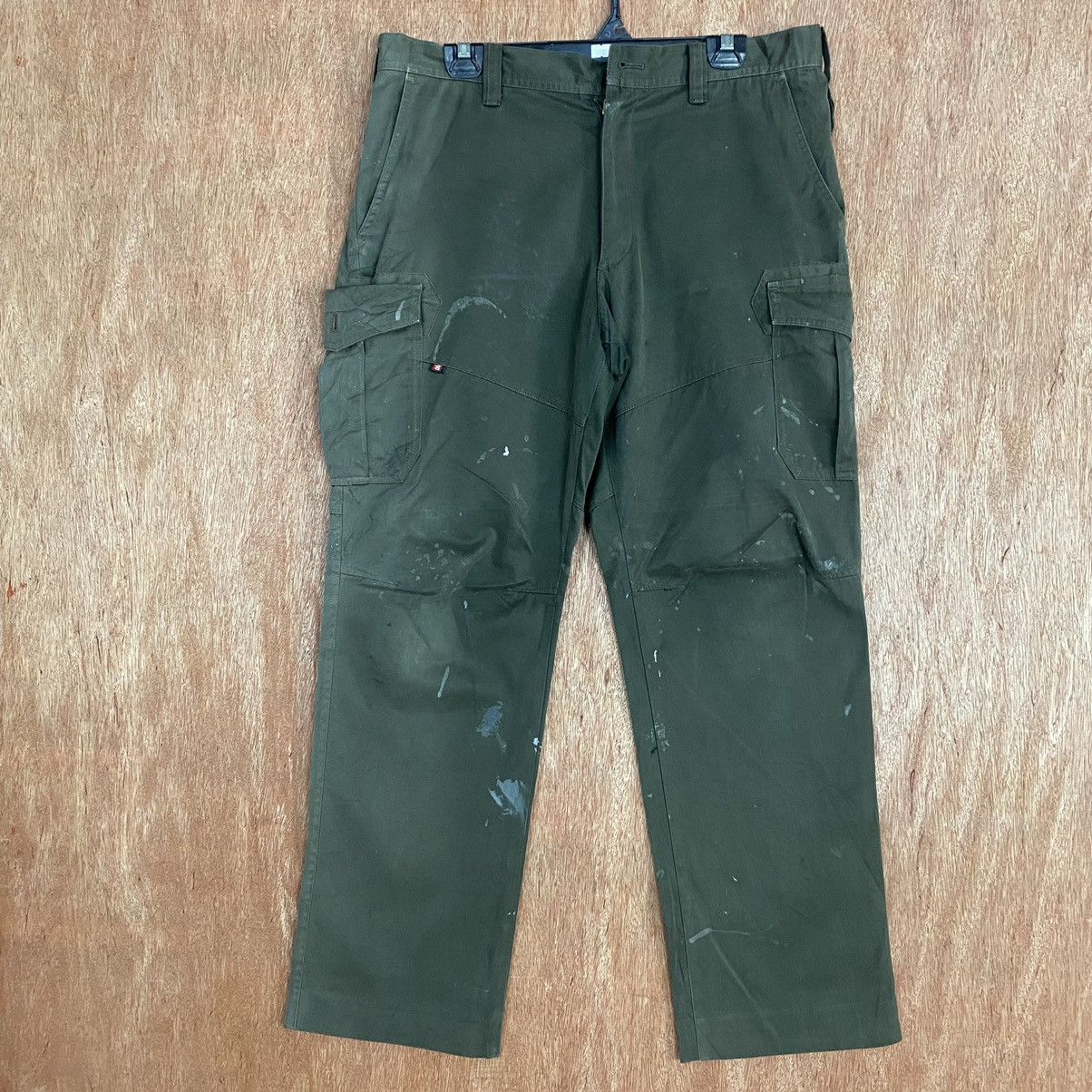 Japanese Brand Burtle Workwear Green Multipocket Cargo Pants #c767 Size US 32 / EU 48 - 1 Thumbnail