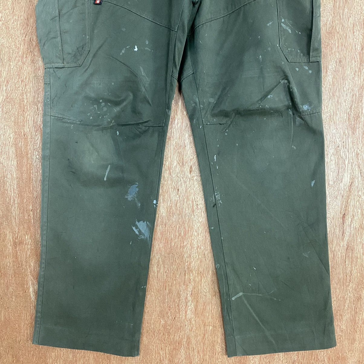 Japanese Brand Burtle Workwear Green Multipocket Cargo Pants #c767 Size US 32 / EU 48 - 3 Thumbnail