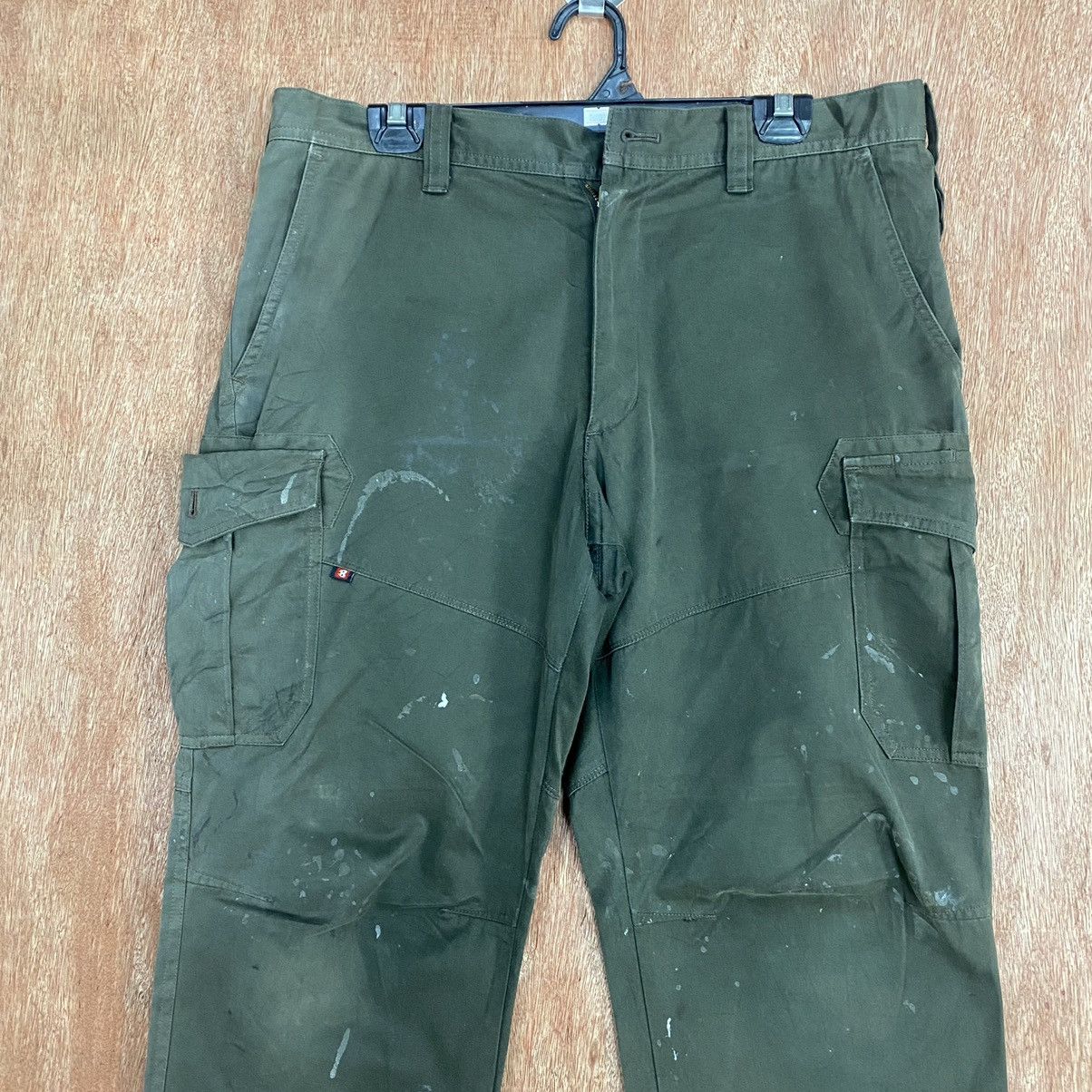 Japanese Brand Burtle Workwear Green Multipocket Cargo Pants #c767 Size US 32 / EU 48 - 2 Thumbnail