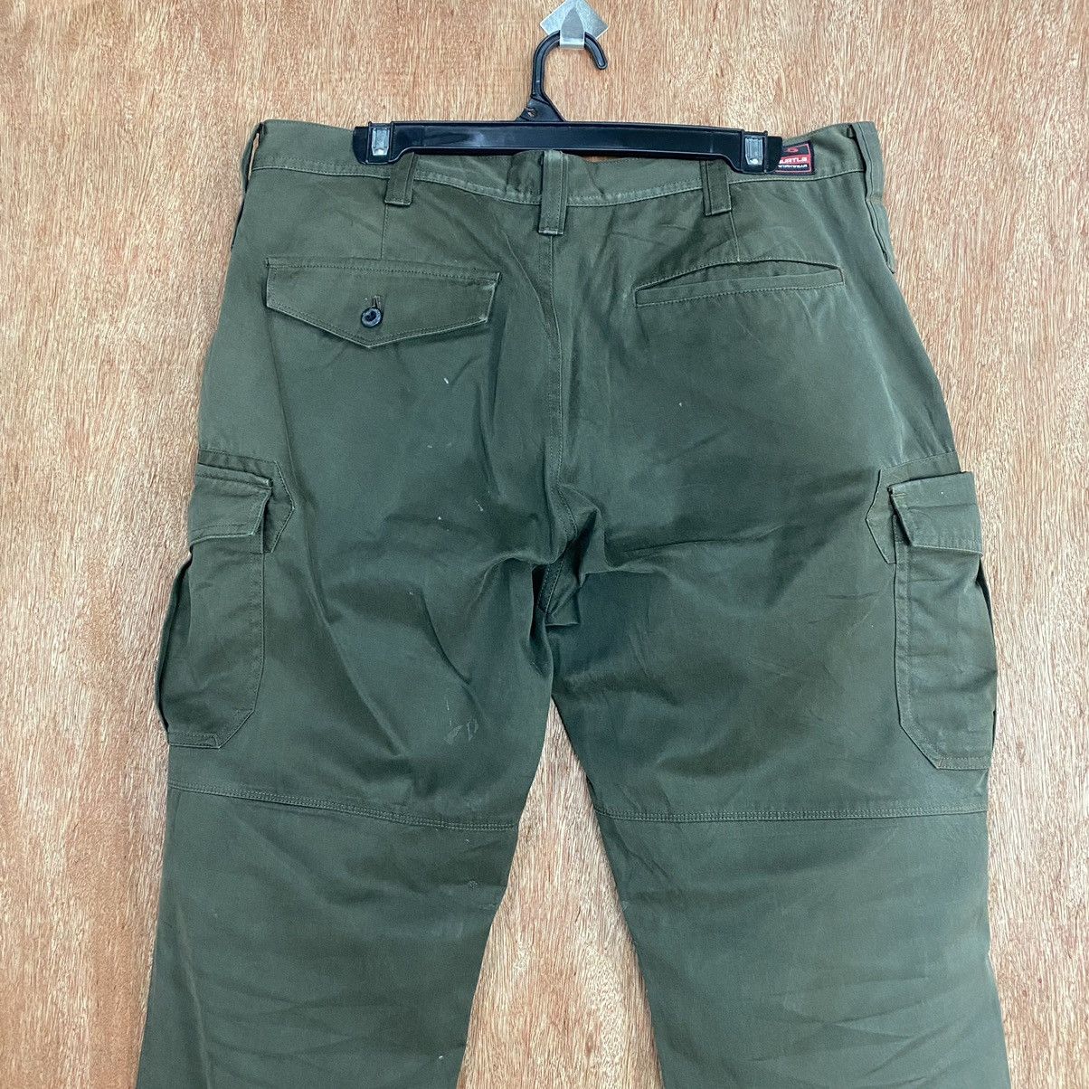 Japanese Brand Burtle Workwear Green Multipocket Cargo Pants #c767 Size US 32 / EU 48 - 9 Thumbnail