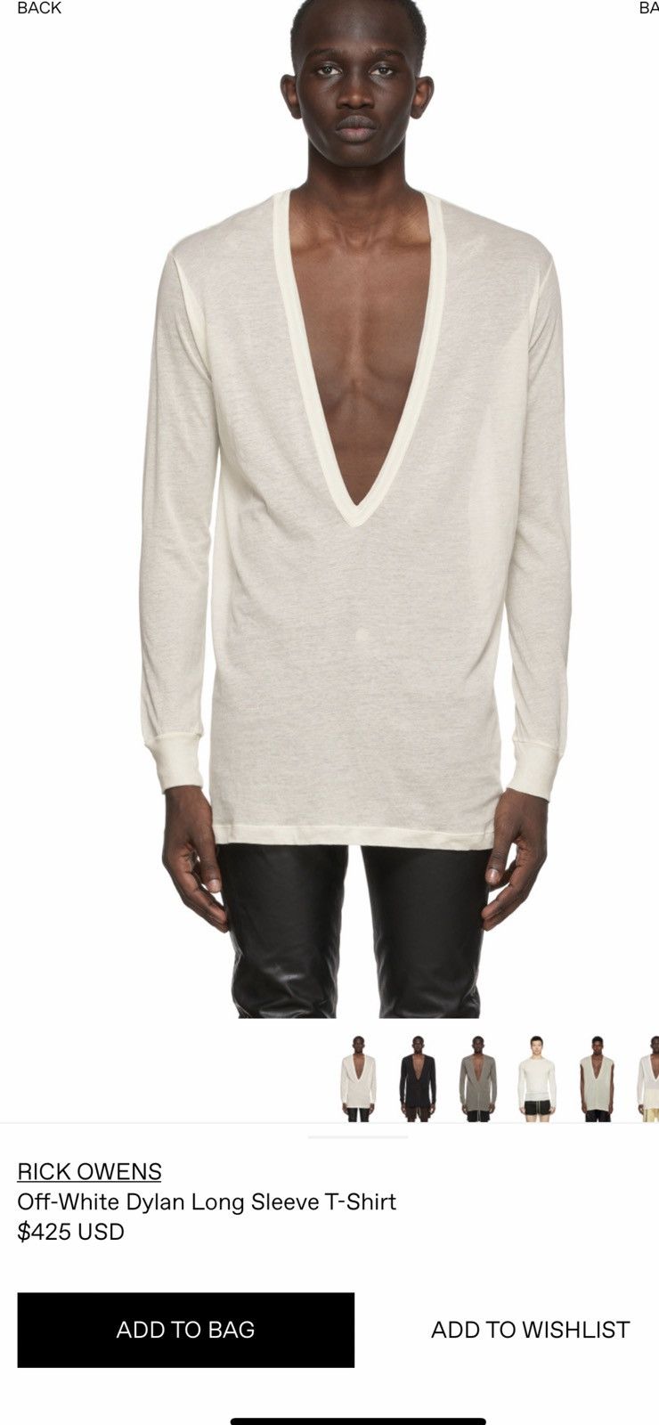 Rick Owens Rick Owens long sleeves t shirt. M. $430 Size US M / EU 48-50 / 2 - 1 Thumbnail