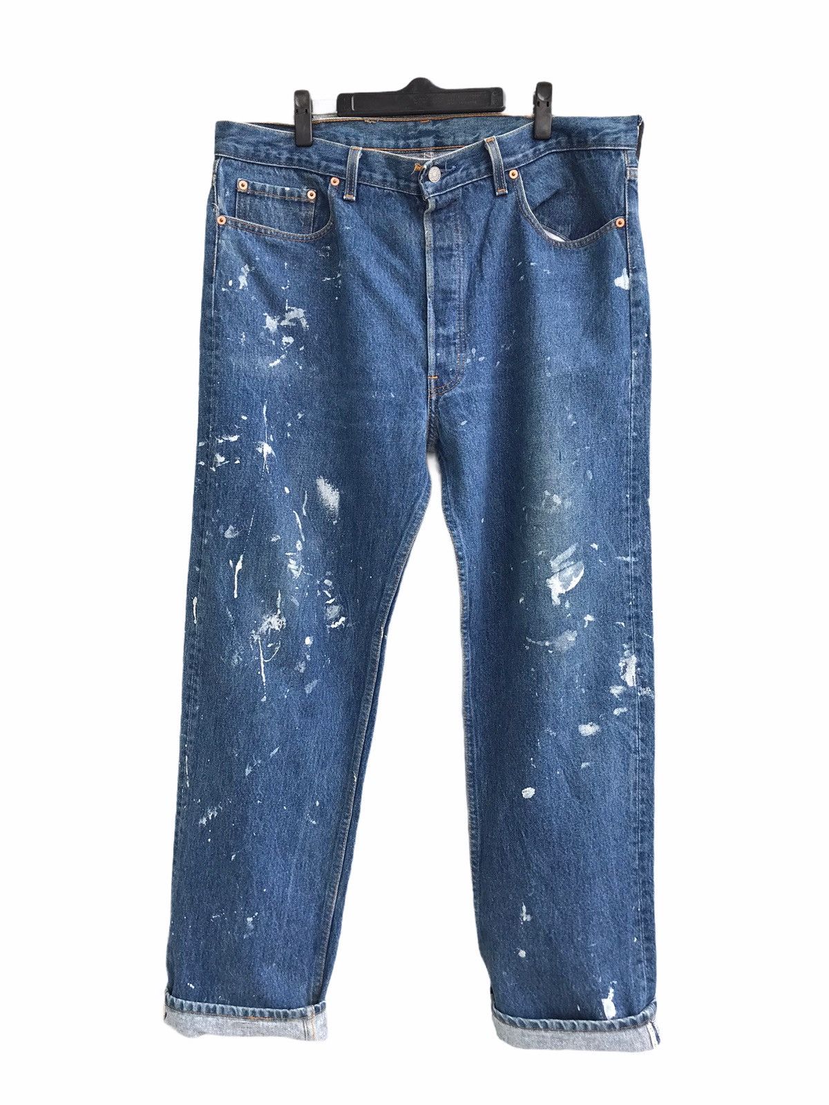 Levi's Vintage Levis Paint Splatter Denim Jeans USA button #524 Size US 38 / EU 54 - 1 Thumbnail