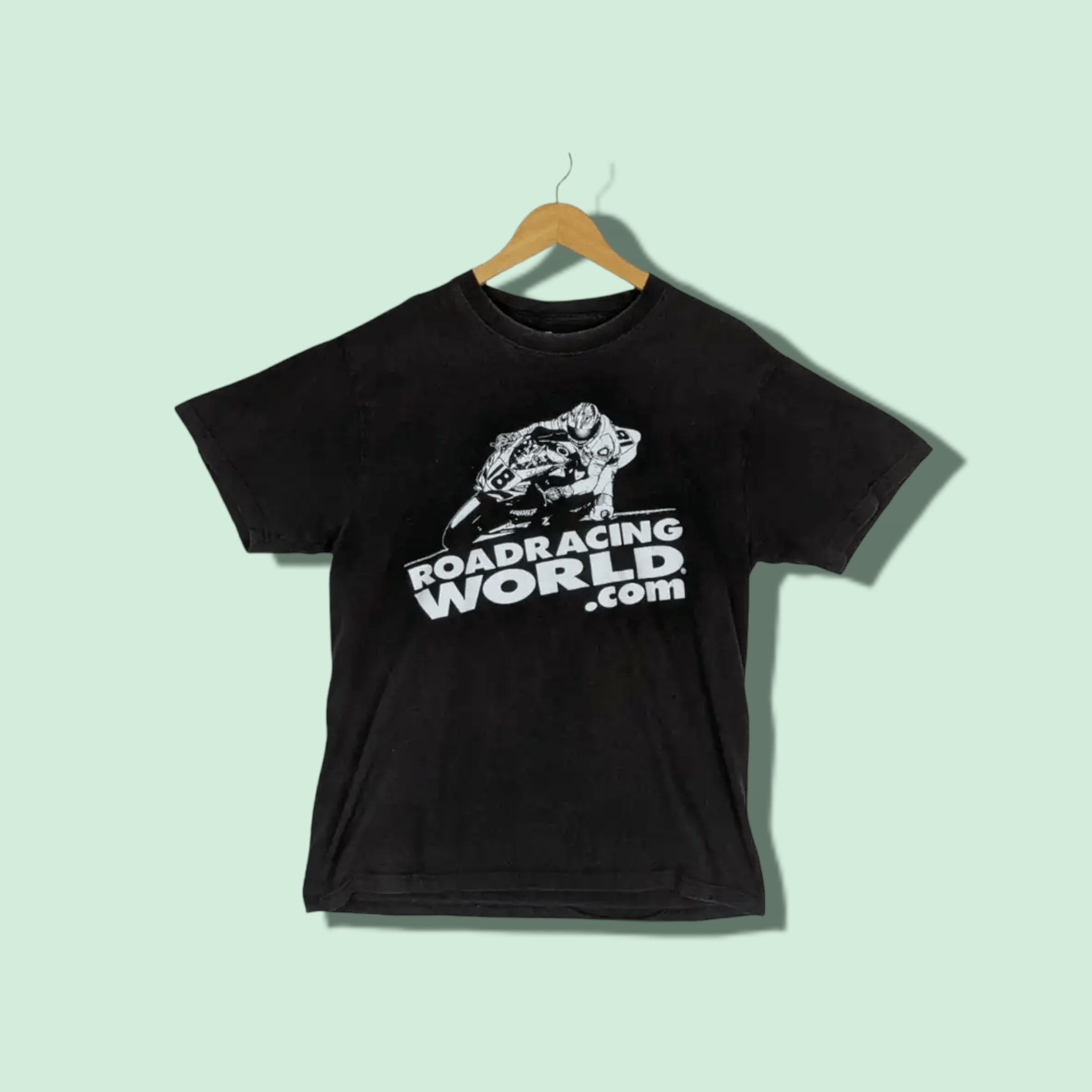 Vintage 90's ROAD RACING WORLD Moto GP Rossi Marquez T-Shirt Size US M / EU 48-50 / 2 - 1 Thumbnail