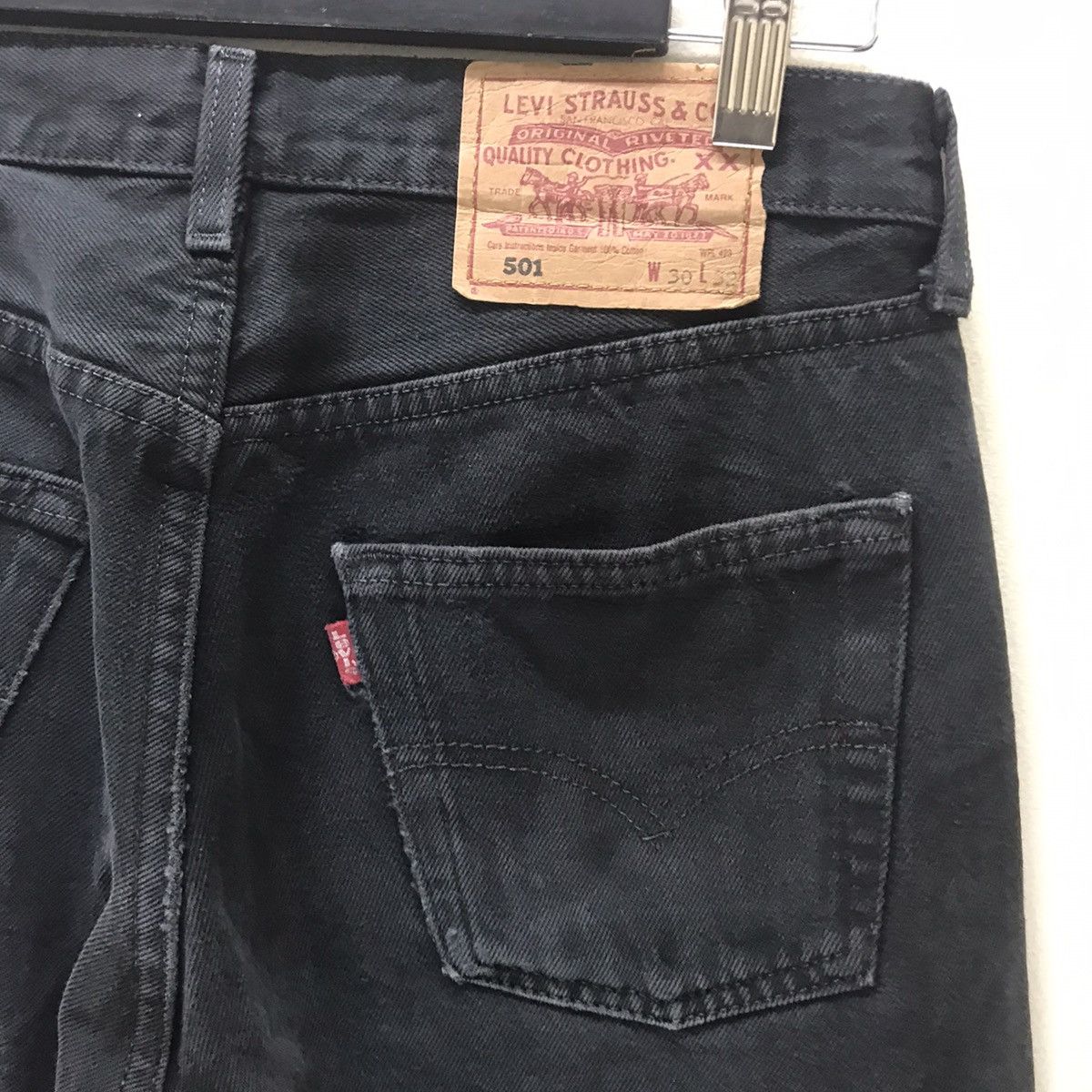 Levi's Vintage 90s Levis 501 Black Denim Jeans Made in USA Size US 31 - 13 Thumbnail