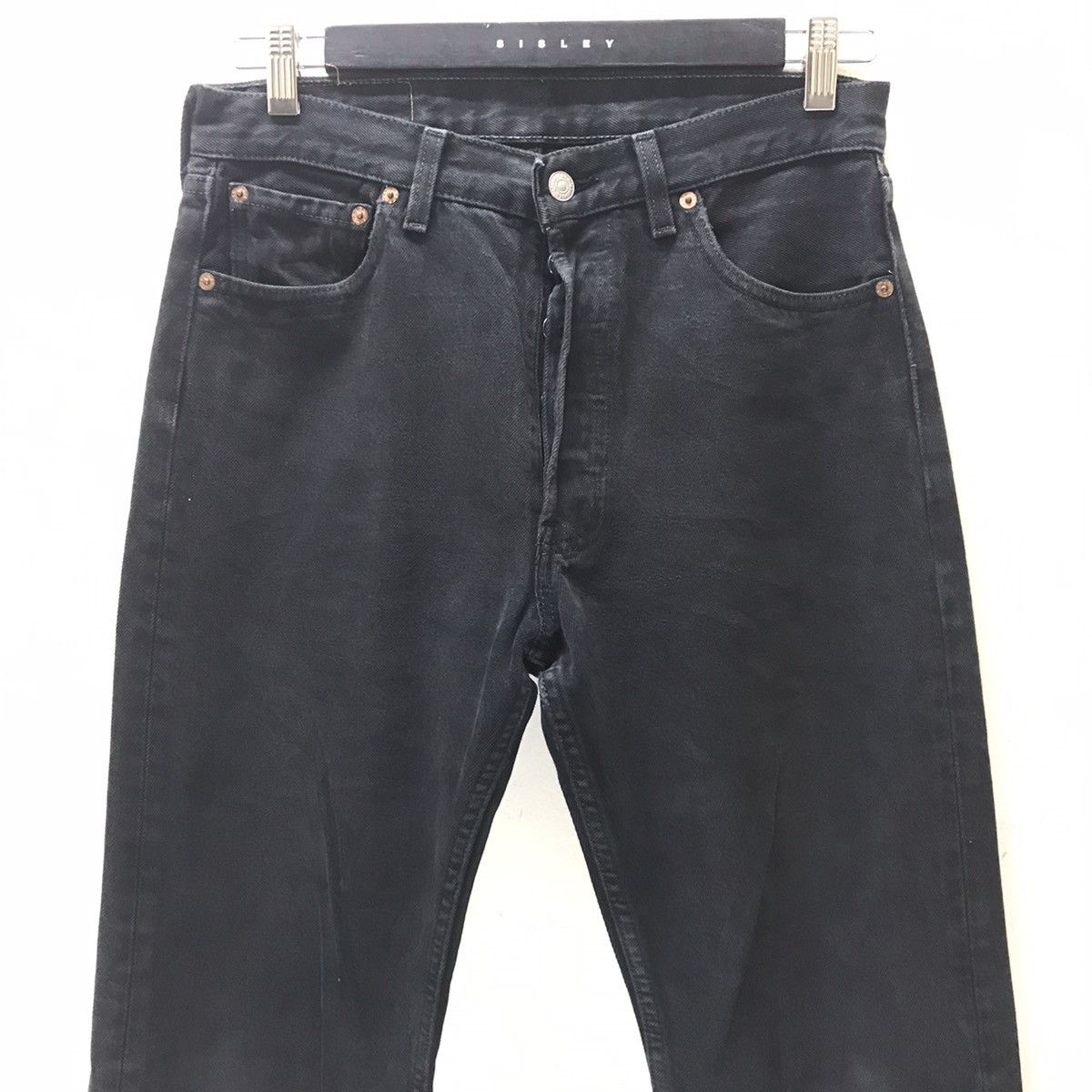 Levi's Vintage 90s Levis 501 Black Denim Jeans Made in USA Size US 31 - 3 Thumbnail