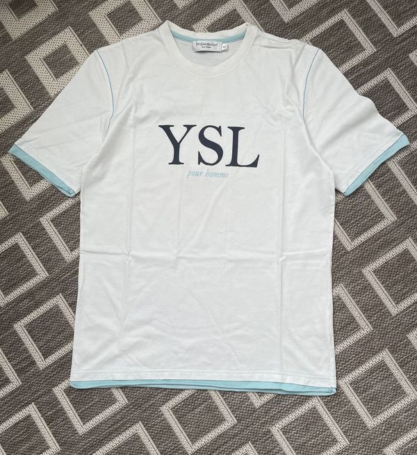 Vintage Vintage Yves Saint Laurent big logo t tee shirt Grailed