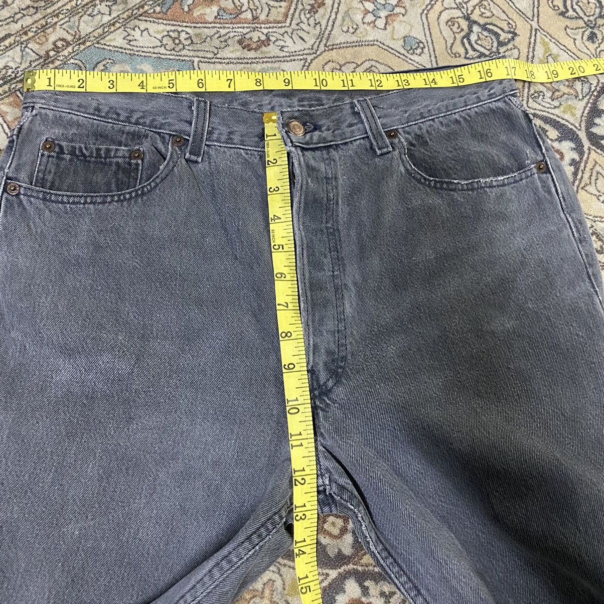 Levi's Vintage 90s Levis 501 Black Faded Jeans 34x35 Made USA Size US 34 / EU 50 - 17 Thumbnail