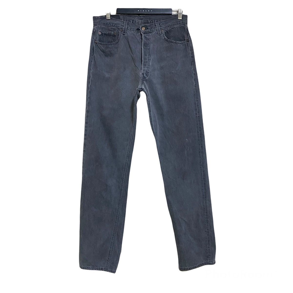 Levi's Vintage 90s Levis 501 Black Faded Jeans 34x35 Made USA Size US 34 / EU 50 - 2 Thumbnail