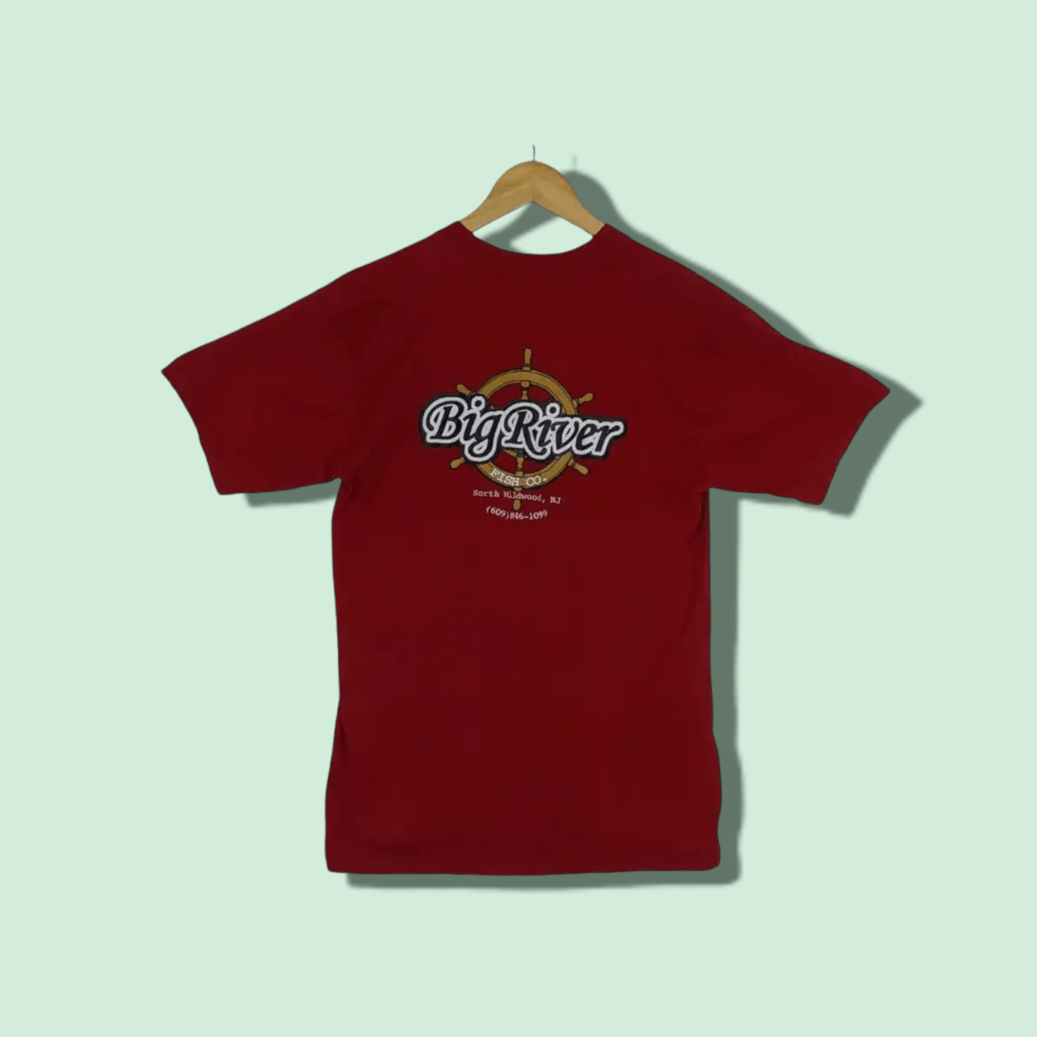 Jerzees Vintage 90's BIG RIVER Fish Co Jerzees T-Shirt Size US M / EU 48-50 / 2 - 1 Thumbnail