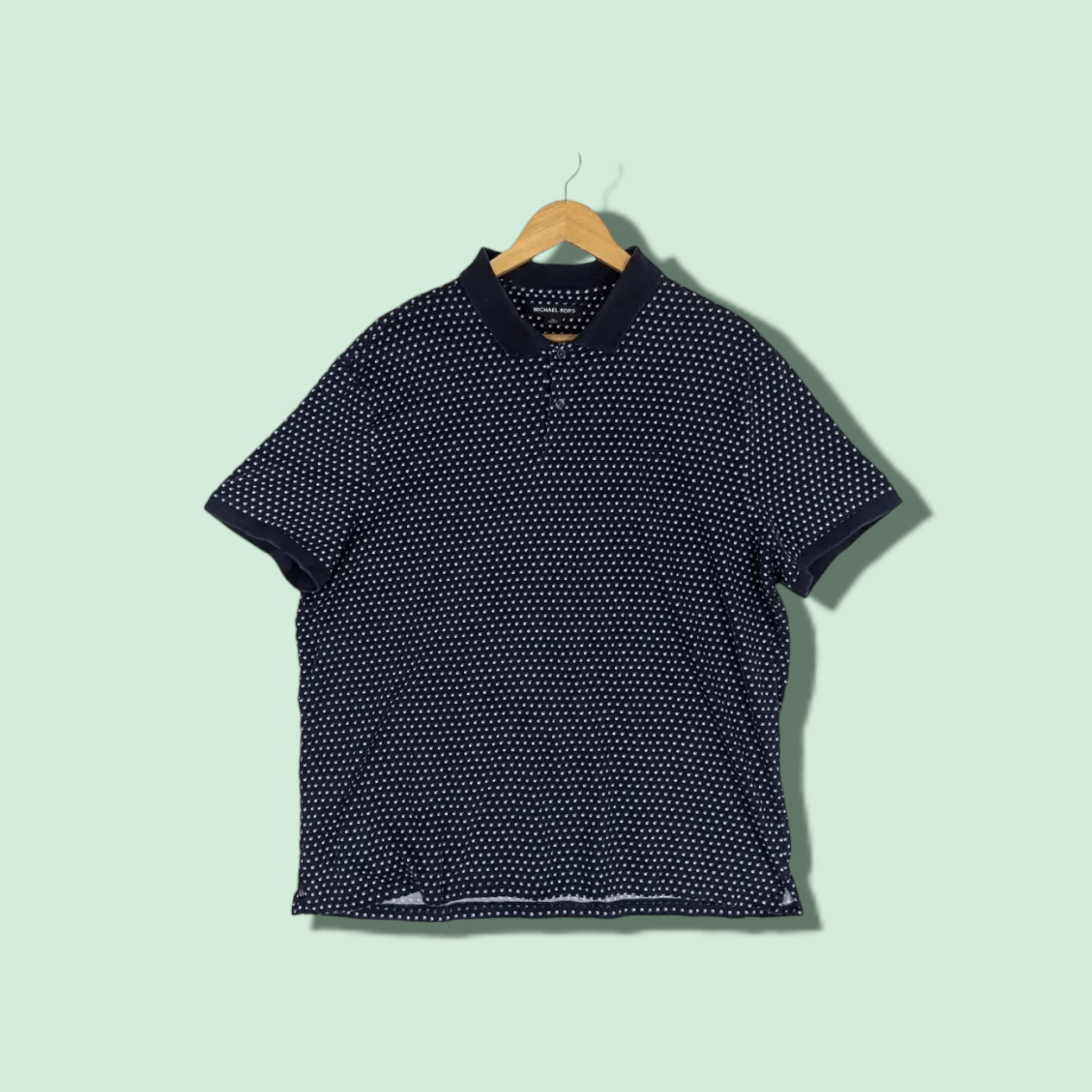 Michael Kors MICHAEL KORS Polka Dot Monogram Polo Shirt Size US XL / EU 56 / 4 - 1 Thumbnail