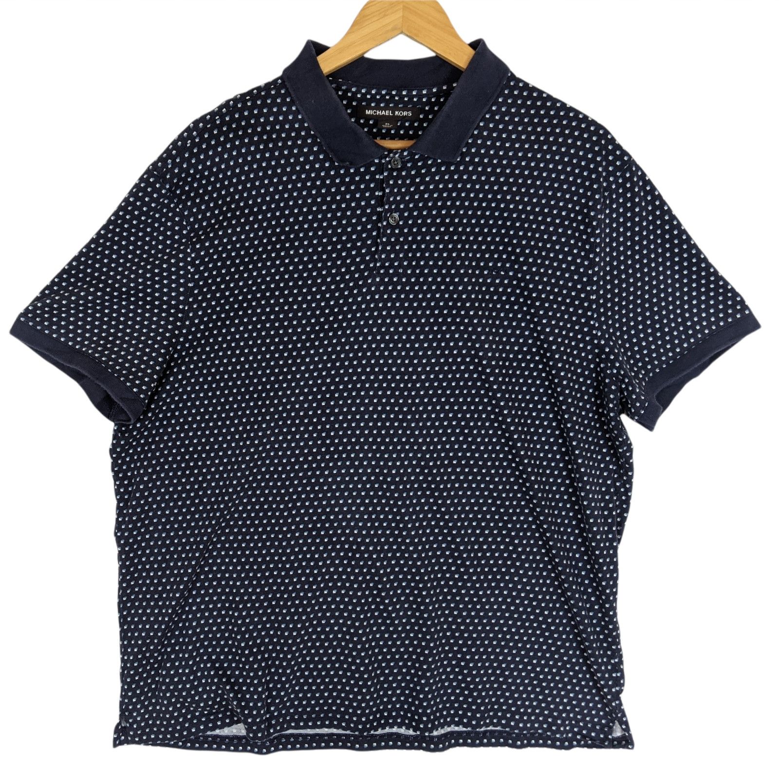 Michael Kors MICHAEL KORS Polka Dot Monogram Polo Shirt Size US XL / EU 56 / 4 - 2 Thumbnail