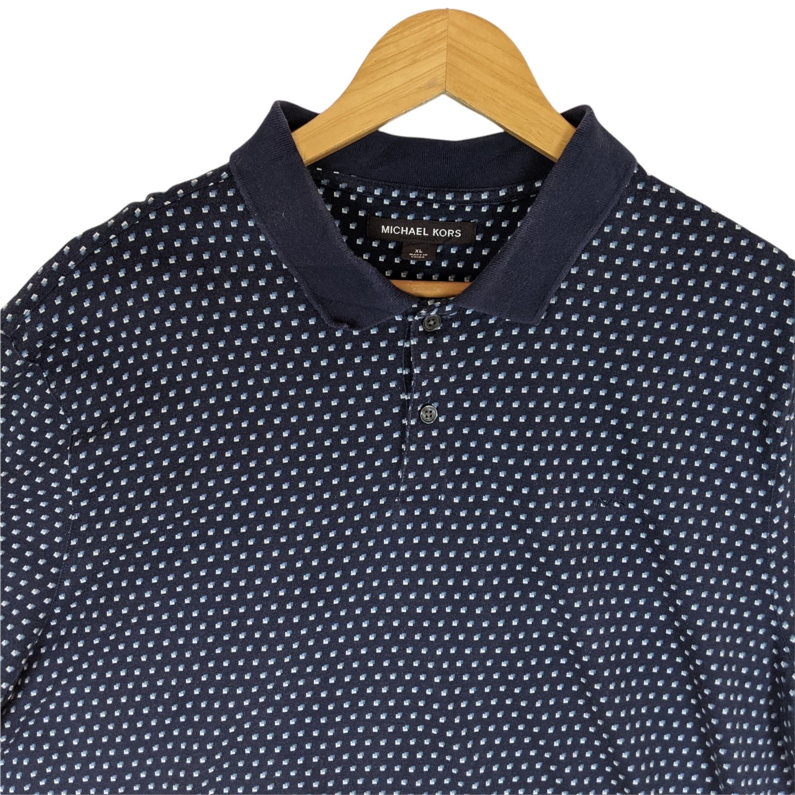 Michael Kors MICHAEL KORS Polka Dot Monogram Polo Shirt Size US XL / EU 56 / 4 - 4 Thumbnail