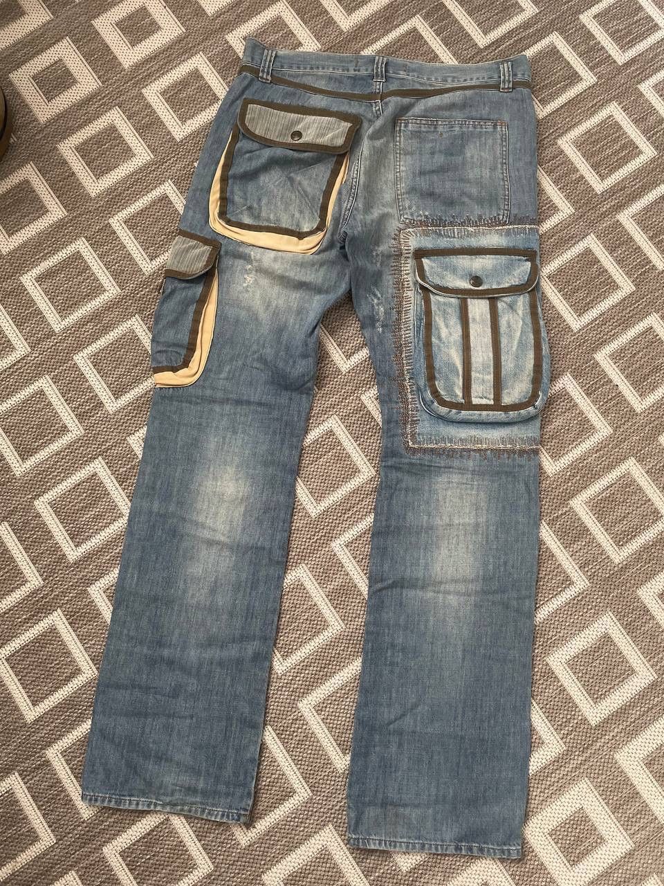 Just Cavalli Japanese cargo Denim multipocket Just Cavalli pants bondage Size US 33 - 7 Thumbnail