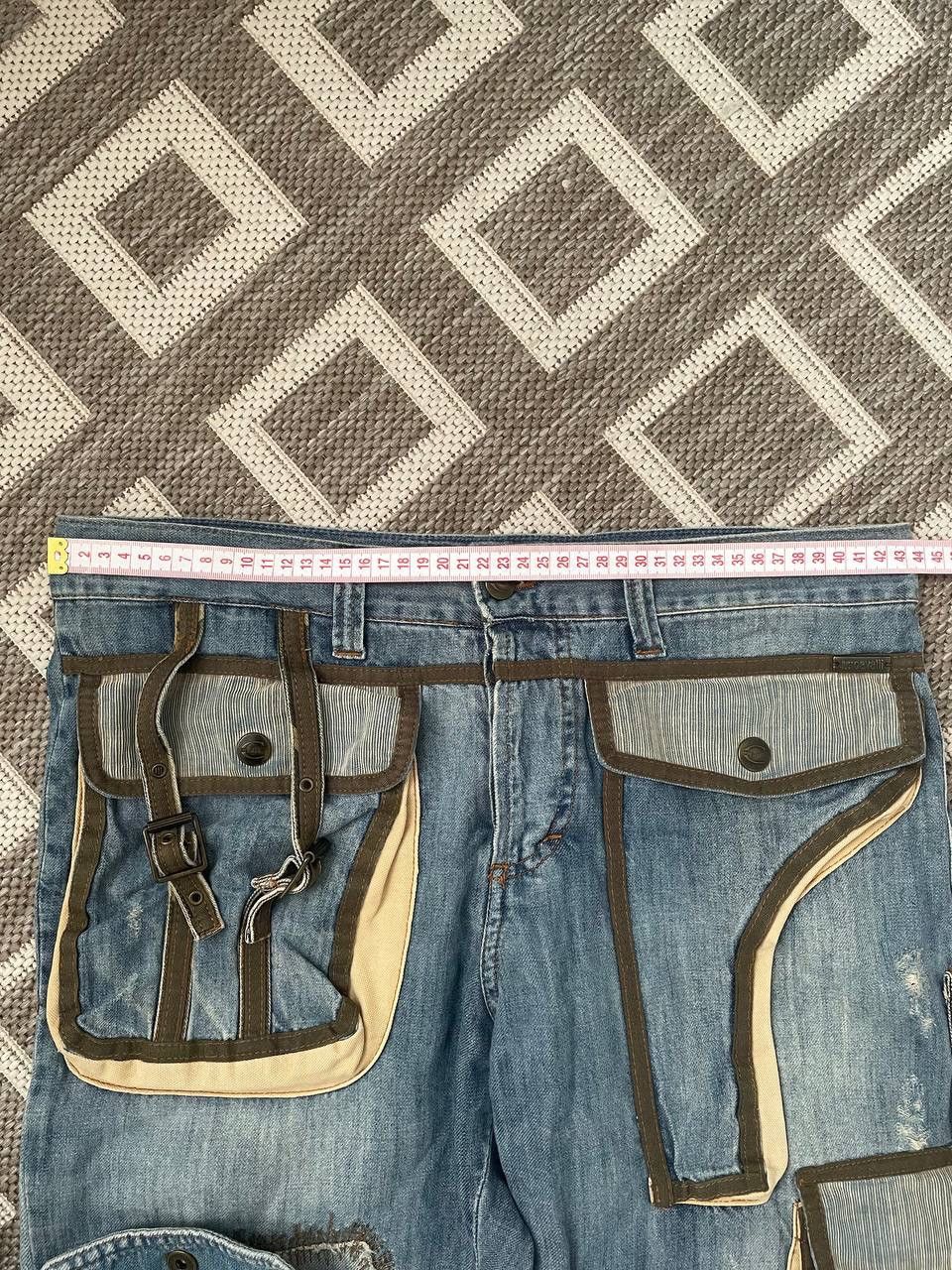 Just Cavalli Japanese cargo Denim multipocket Just Cavalli pants bondage Size US 33 - 16 Thumbnail