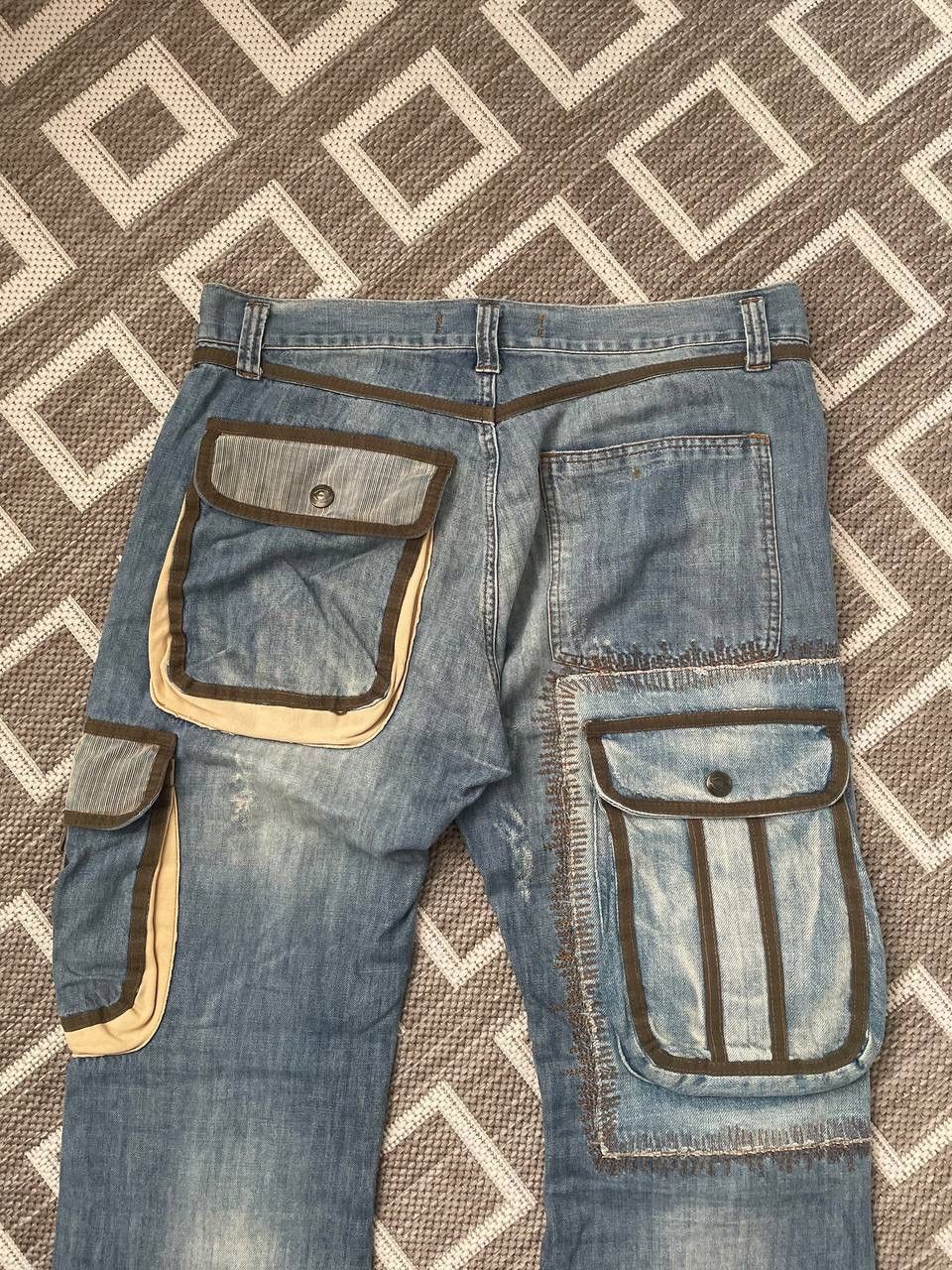 Just Cavalli Japanese cargo Denim multipocket Just Cavalli pants bondage Size US 33 - 8 Thumbnail