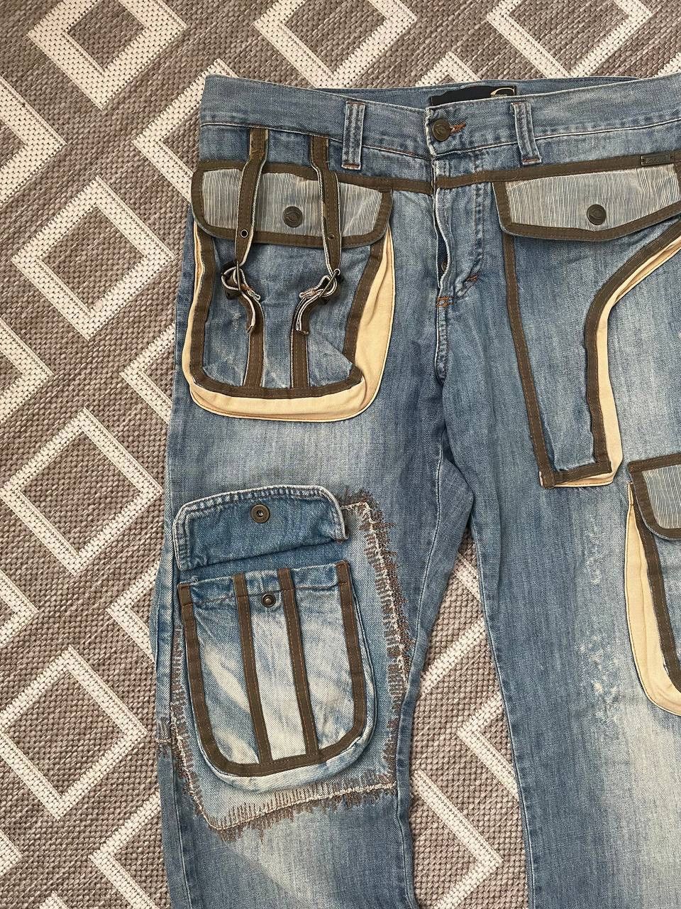 Just Cavalli Japanese cargo Denim multipocket Just Cavalli pants bondage Size US 33 - 4 Thumbnail
