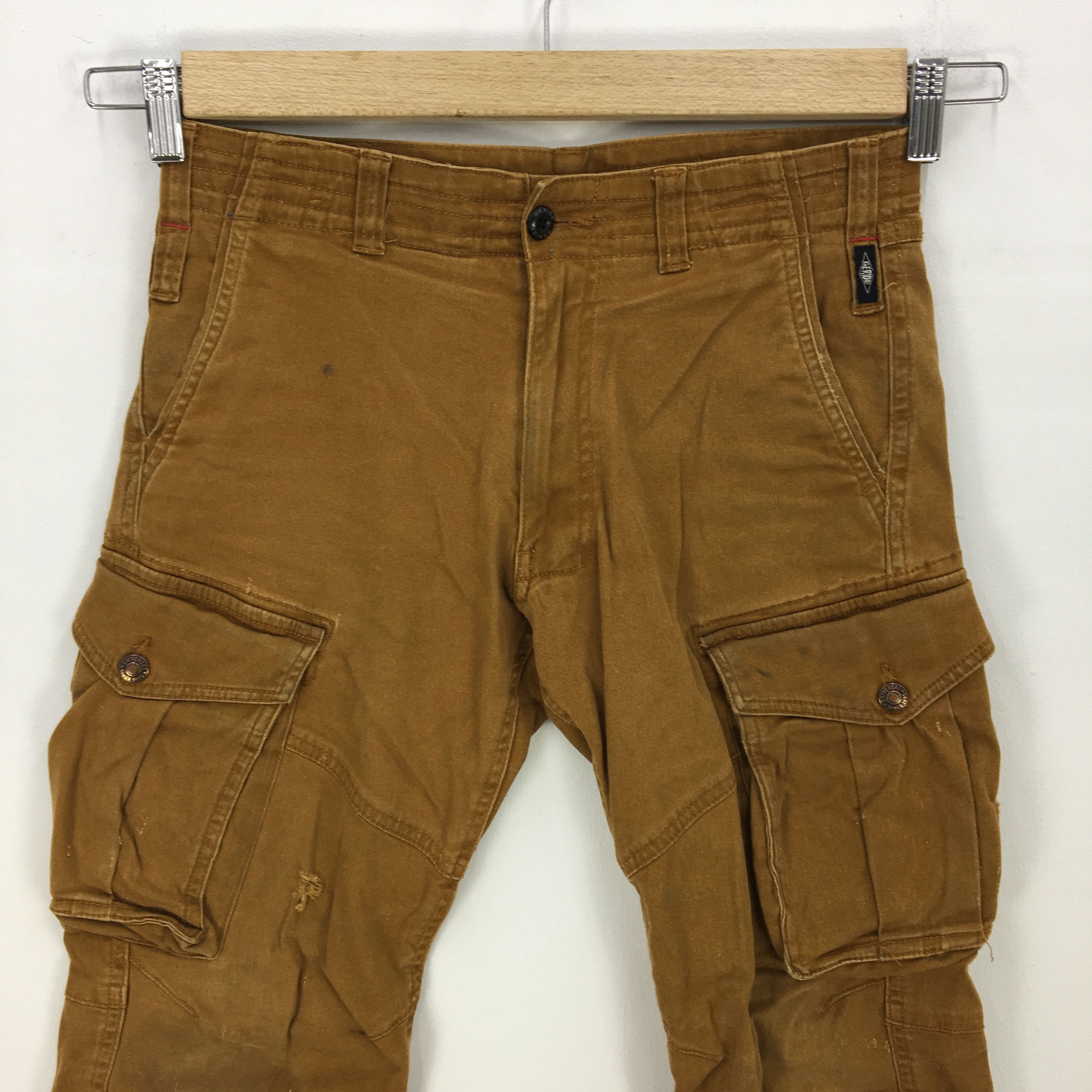 Japanese Brand × Vintage Japanese Cargo Pants Multi Pocket Military Fatigue Trousers Size 29" - 3 Thumbnail
