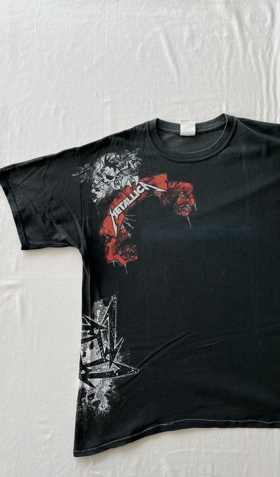 Band Tees Vintage 2000s Metallica Rock Band Faded Black Tee Size US L / EU 52-54 / 3 - 3 Thumbnail