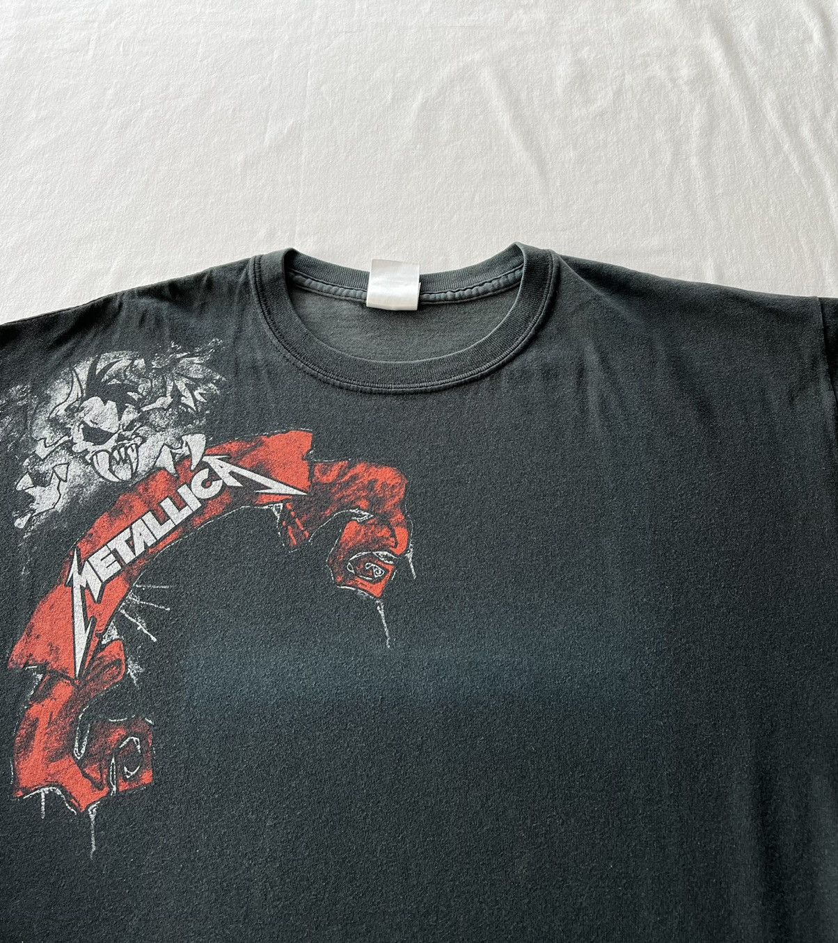 Band Tees Vintage 2000s Metallica Rock Band Faded Black Tee Size US L / EU 52-54 / 3 - 5 Thumbnail