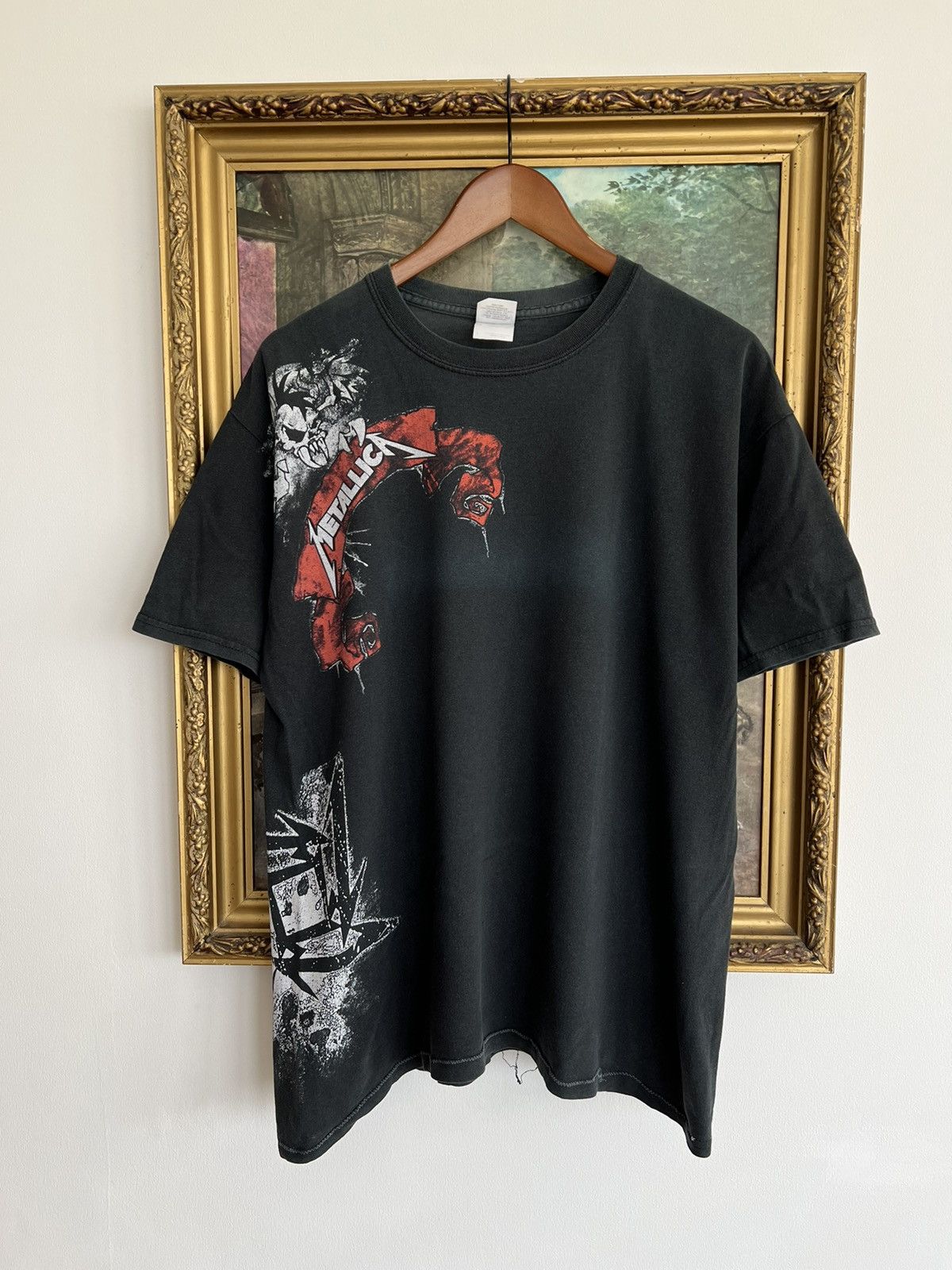 Band Tees Vintage 2000s Metallica Rock Band Faded Black Tee Size US L / EU 52-54 / 3 - 1 Thumbnail