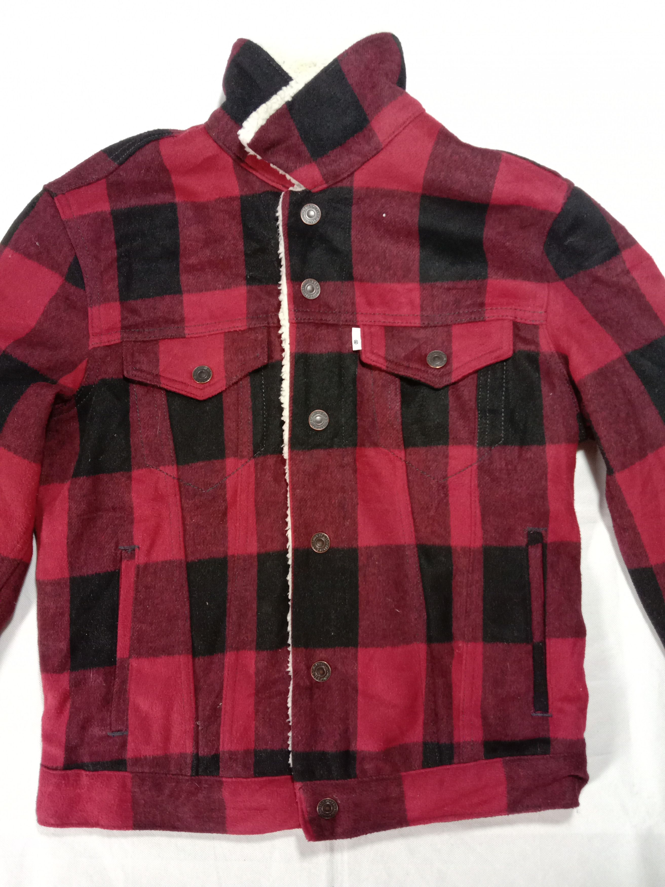 Flannel Levi’s Sherpa Flannel Shirt Jacket Plaid Check Classic Size S / US 4 / IT 40 - 2 Thumbnail