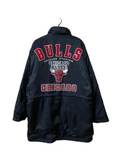 VINTAGE Logo Athletic Chicago Bulls Jacket Wool Michael Jordan