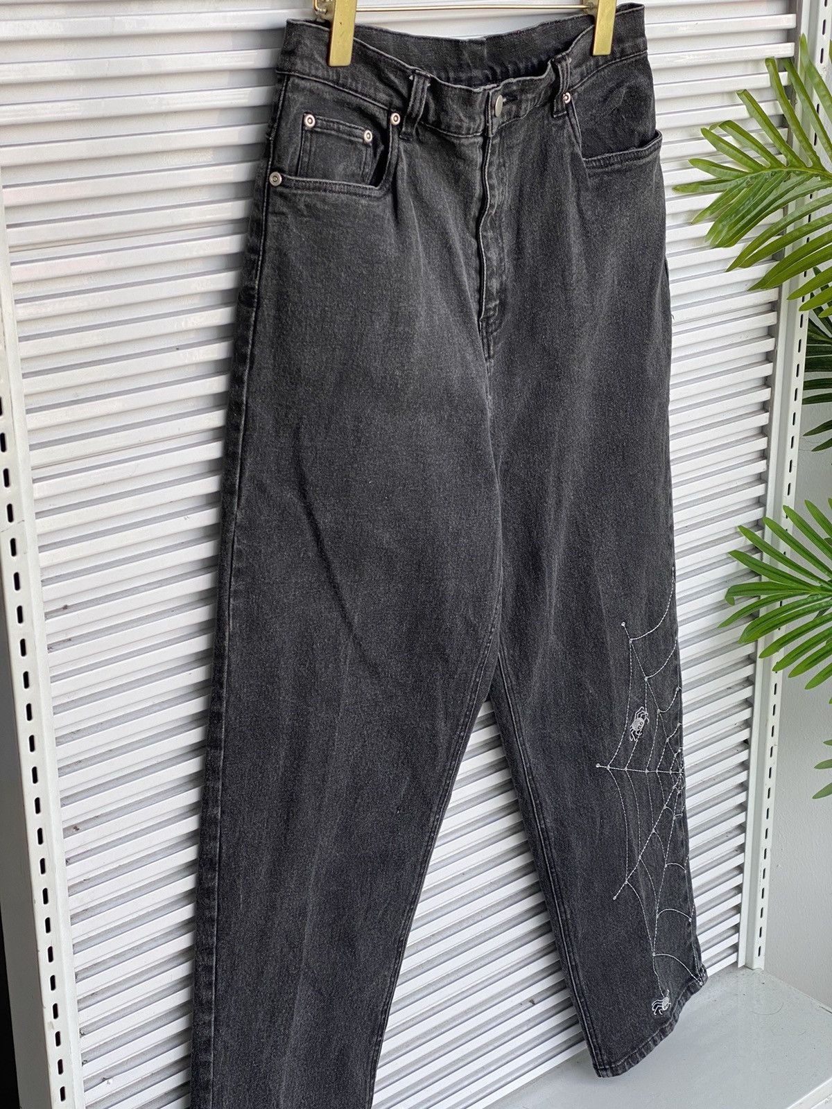 Japanese Brand × Other × Vintage Vintage Spider Web Embroidered Denim / Undercover IsseyYohji Size US 30 / EU 46 - 4 Thumbnail