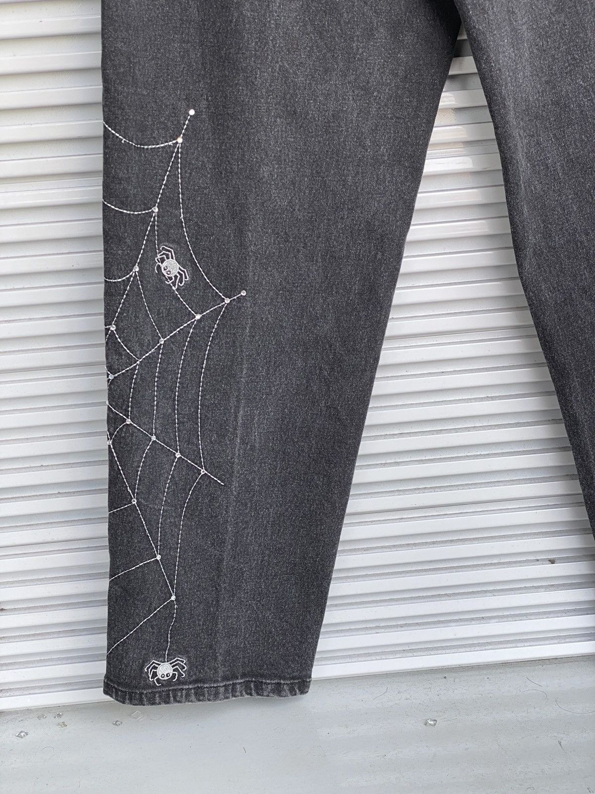 Japanese Brand × Other × Vintage Vintage Spider Web Embroidered Denim / Undercover IsseyYohji Size US 30 / EU 46 - 6 Thumbnail