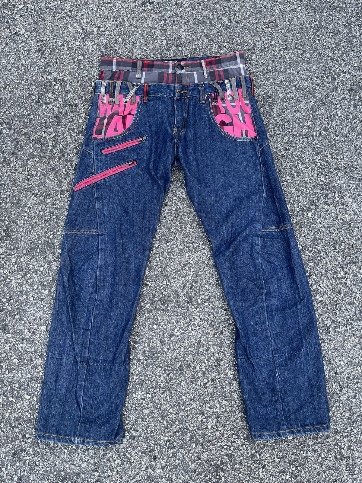 image of Method X Up Start Double Waist Design Denim in Denim/Tan, Men's (Size 32)