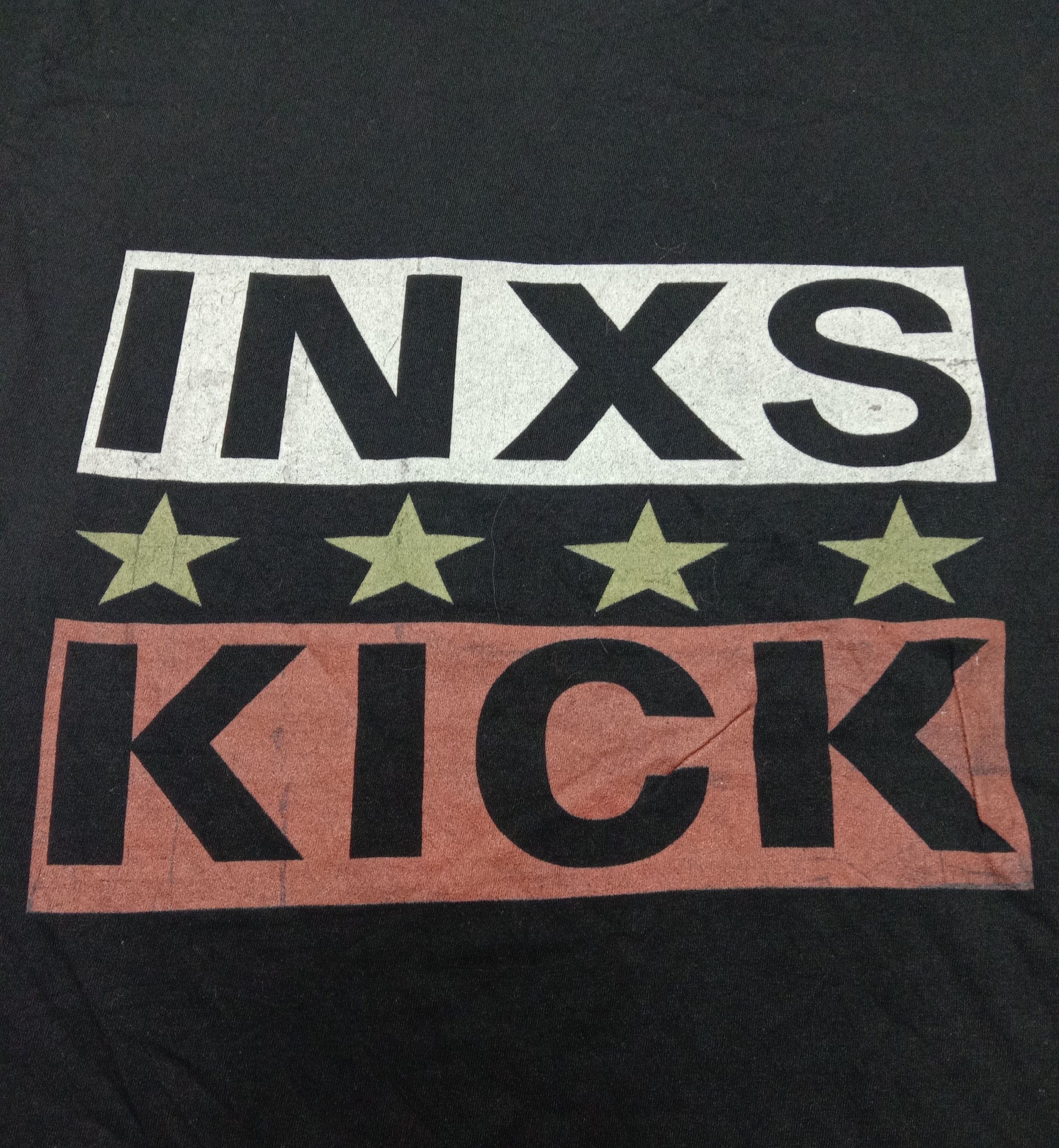 American Apparel INXS KICK Band Tees Big Printed Spell Out Rock Size US S / EU 44-46 / 1 - 2 Thumbnail