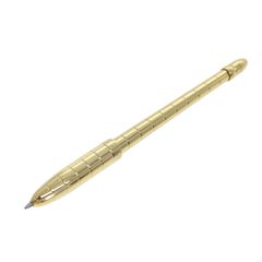 LOUIS VUITTON Styro Agenda Ballpoint Pen Metal Gold N75007 LV Auth